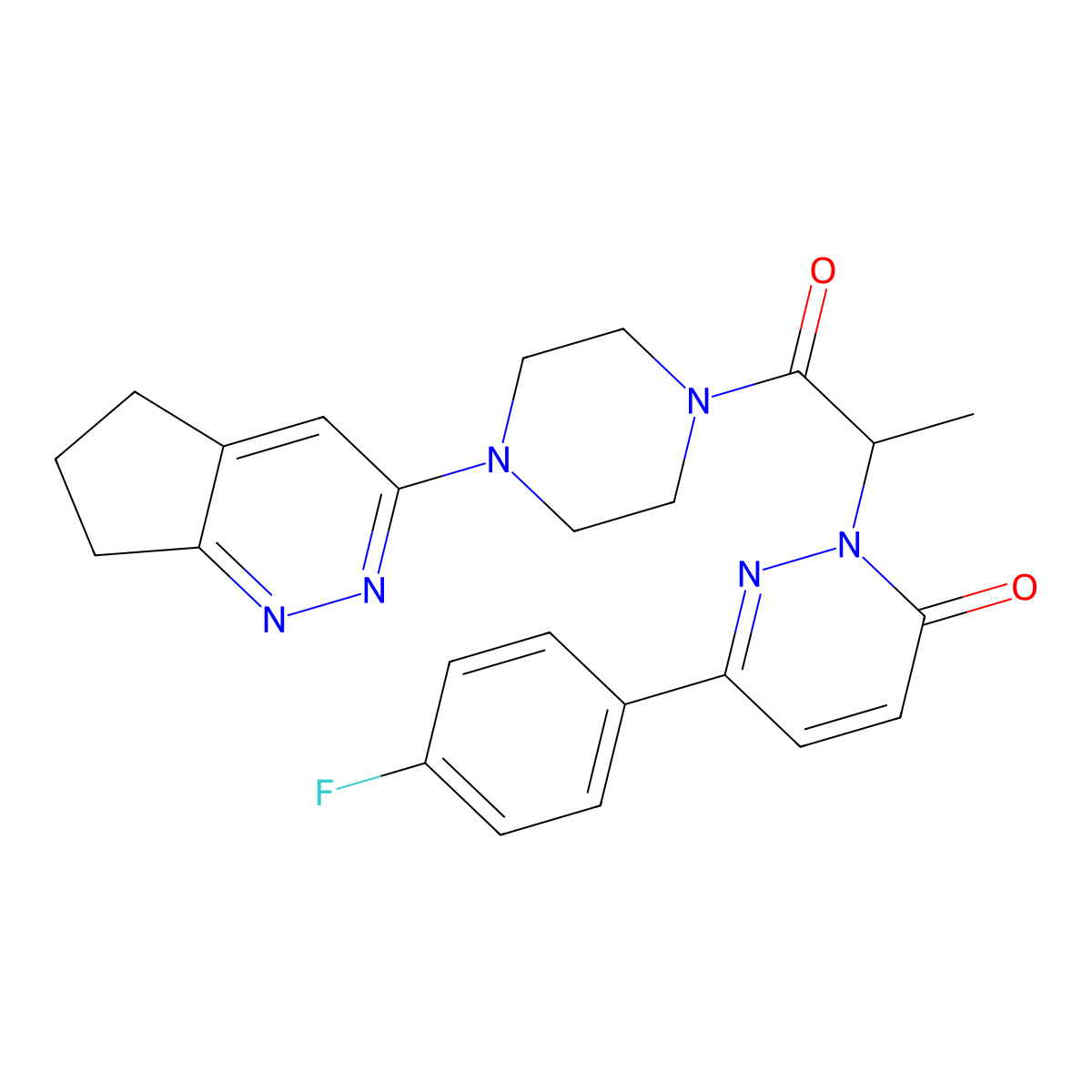 2-(1-(4-(6,7-dihydro-5H-cyclopenta[c]pyridazin-3-yl)piperazin-1-yl)-1-oxopropan-2-yl)-6-(4-fluorophenyl)pyridazin-3(2H)-one molecular structure, CAS 2034308-22-8