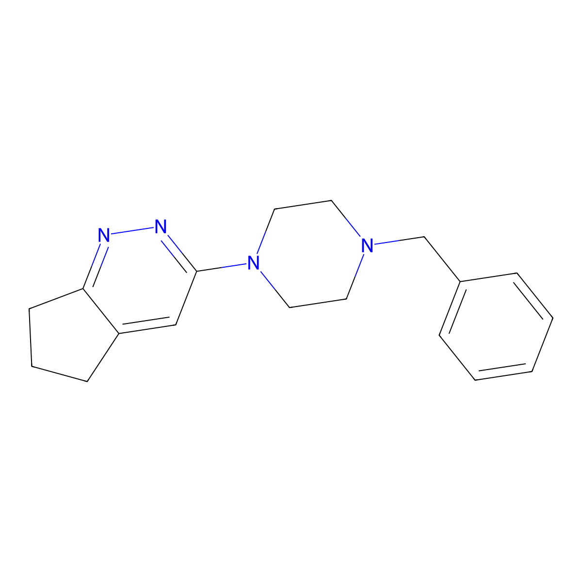 3-(4-benzylpiperazin-1-yl)-6,7-dihydro-5H-cyclopenta[c]pyridazine molecular structure, CAS 2034308-44-4