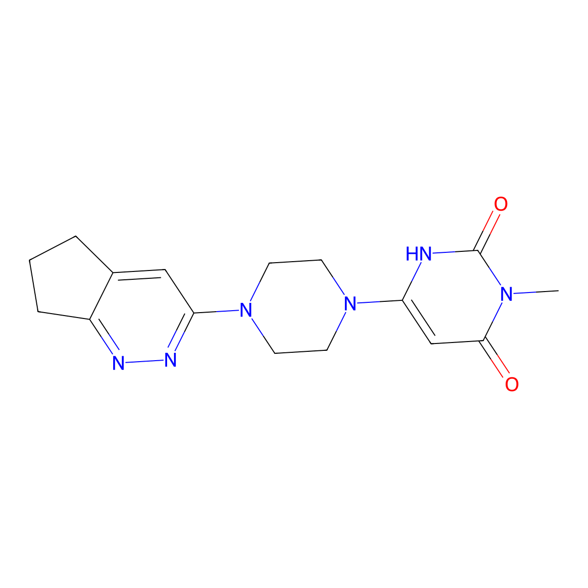 6-(4-(6,7-dihydro-5H-cyclopenta[c]pyridazin-3-yl)piperazin-1-yl)-3-methylpyrimidine-2,4(1H,3H)-dione molecular structure, CAS 2034308-64-8