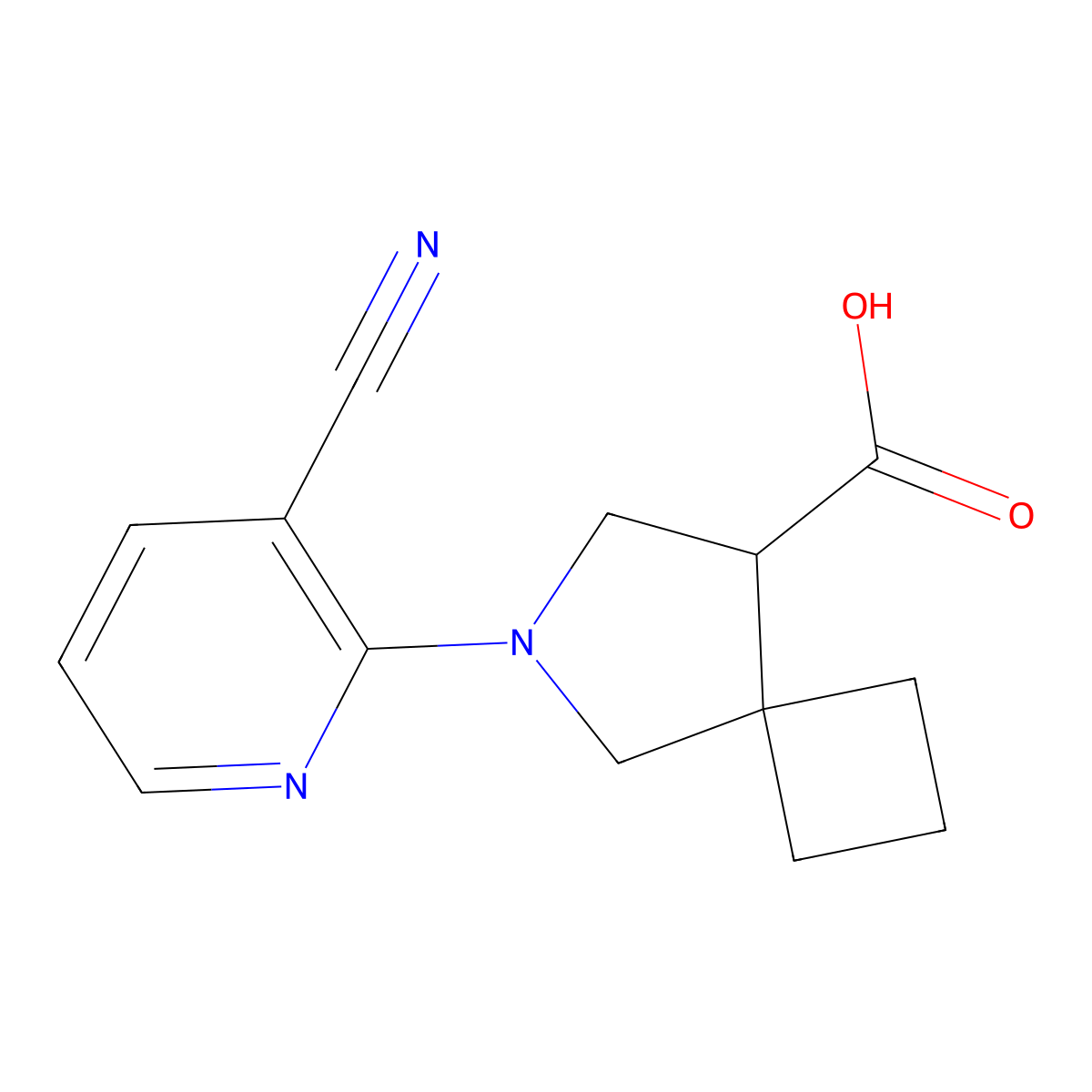 6-(3-Cyanopyridin-2-yl)-6-azaspiro[3.4]octane-8-carboxylic acid molecular structure, CAS 2034308-72-8