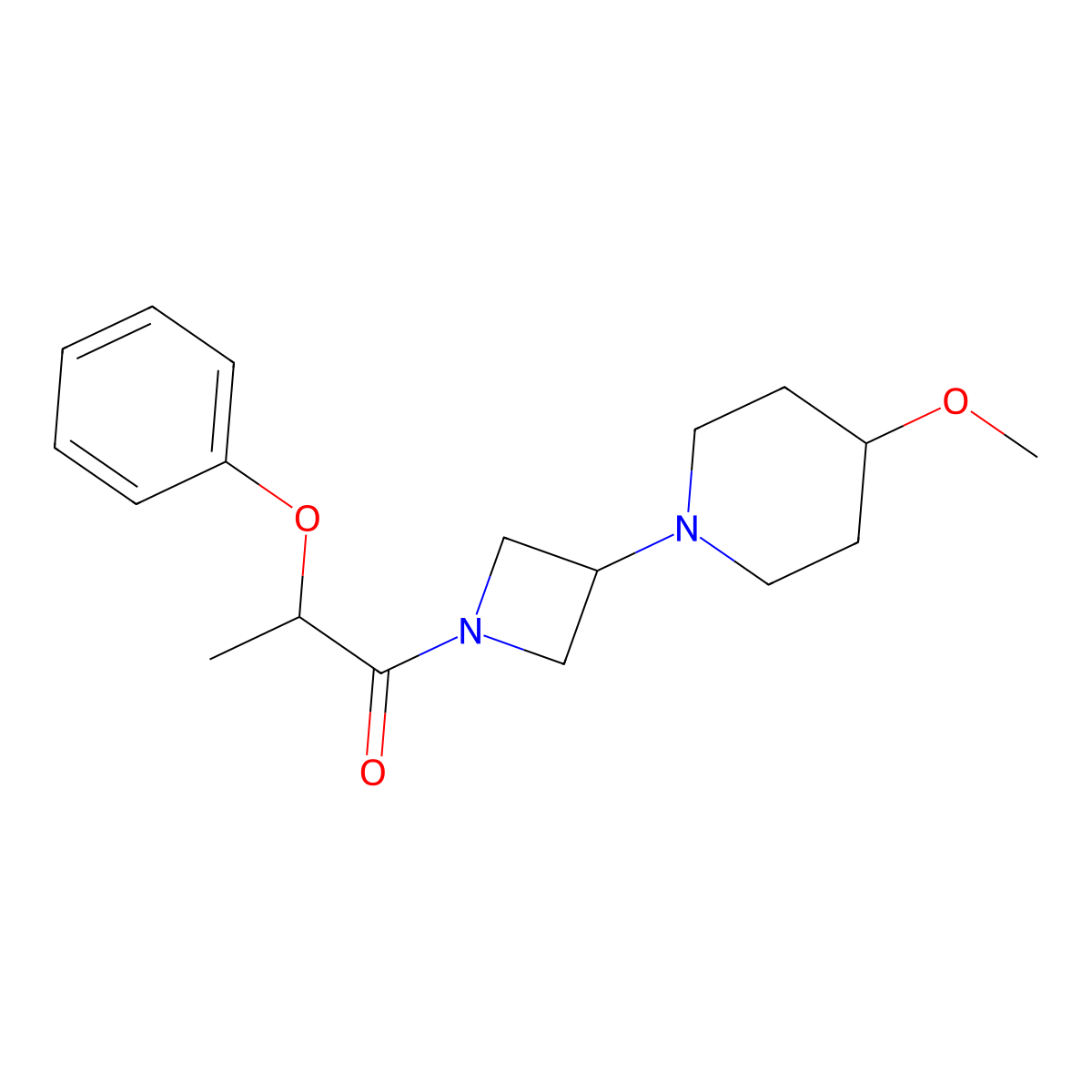 1-[3-(4-Methoxypiperidin-1-yl)azetidin-1-yl]-2-phenoxypropan-1-one molecular structure, CAS 2034308-82-0