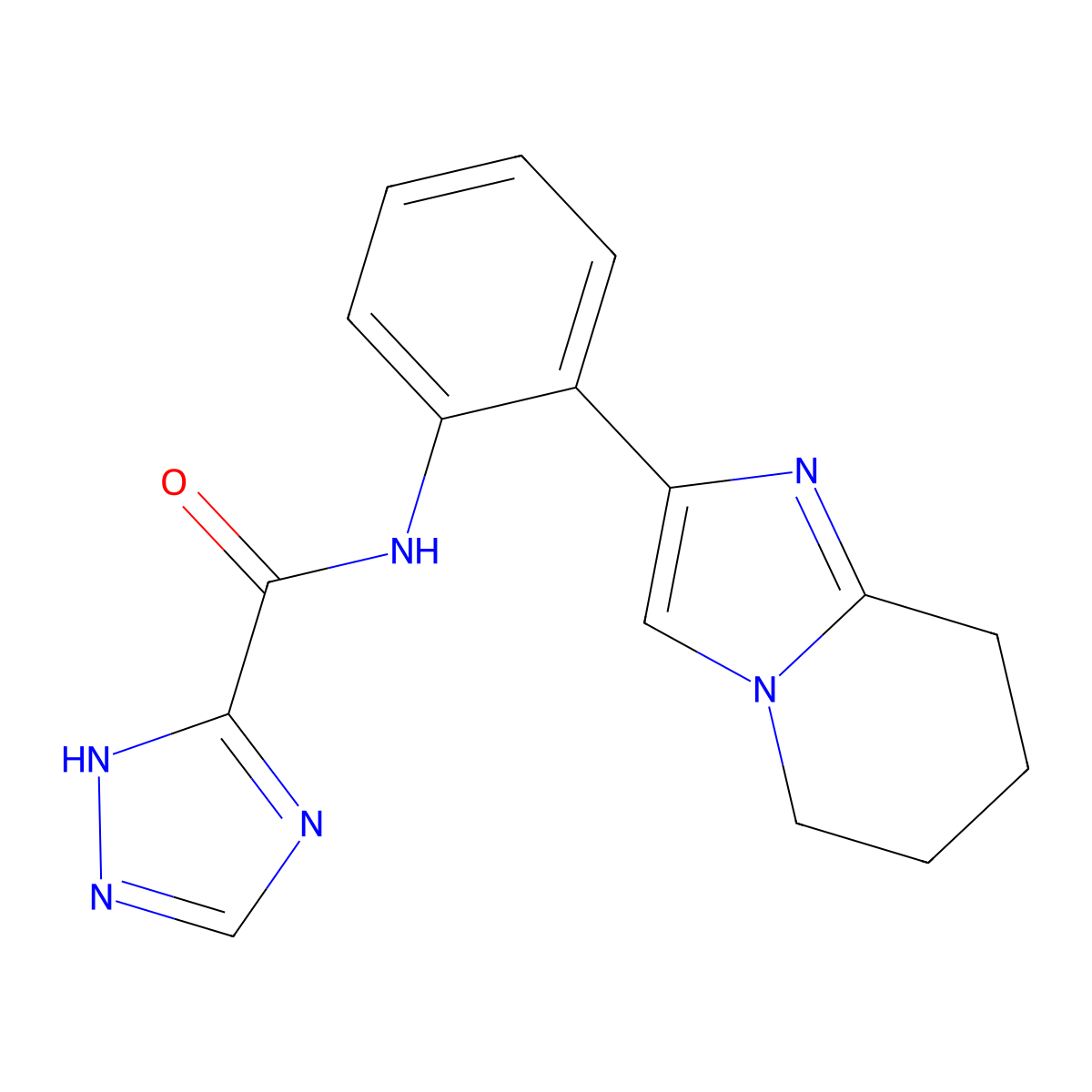 N-(2-(5,6,7,8-tetrahydroimidazo[1,2-a]pyridin-2-yl)phenyl)-1H-1,2,4-triazole-3-carboxamide molecular structure, CAS 2034308-98-8