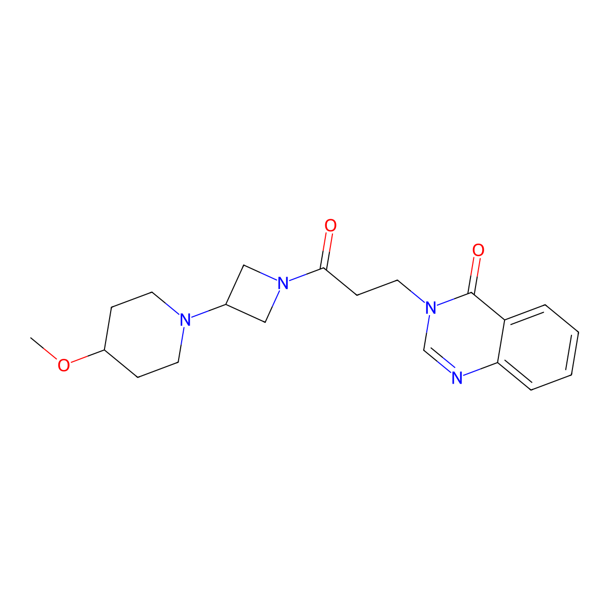 3-(3-(3-(4-methoxypiperidin-1-yl)azetidin-1-yl)-3-oxopropyl)quinazolin-4(3H)-one molecular structure, CAS 2034309-17-4