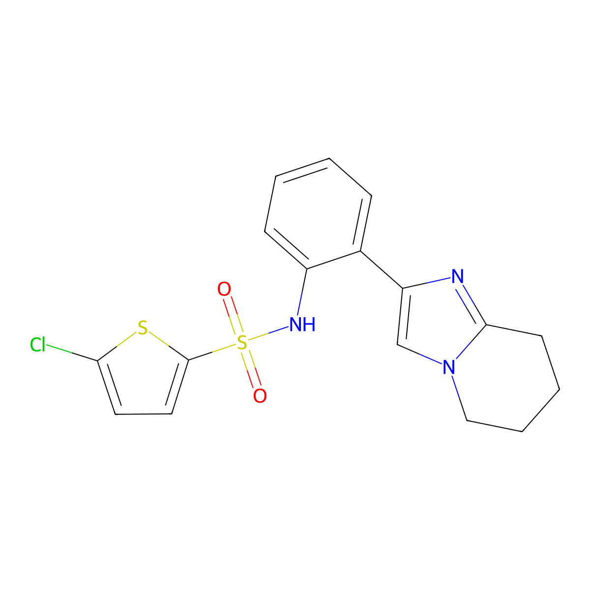 5-chloro-N-(2-(5,6,7,8-tetrahydroimidazo[1,2-a]pyridin-2-yl)phenyl)thiophene-2-sulfonamide molecular structure, CAS 2034309-27-6