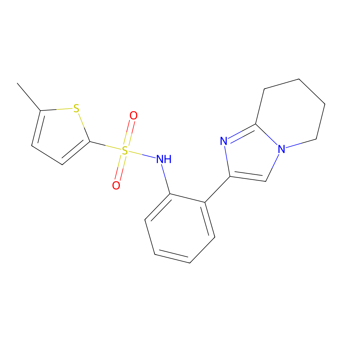 5-methyl-N-(2-(5,6,7,8-tetrahydroimidazo[1,2-a]pyridin-2-yl)phenyl)thiophene-2-sulfonamide molecular structure, CAS 2034309-35-6