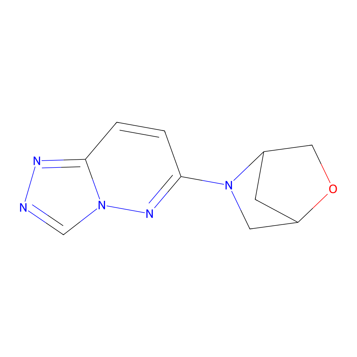 5-{[1,2,4]Triazolo[4,3-b]pyridazin-6-yl}-2-oxa-5-azabicyclo[2.2.1]heptane molecular structure, CAS 2034309-36-7
