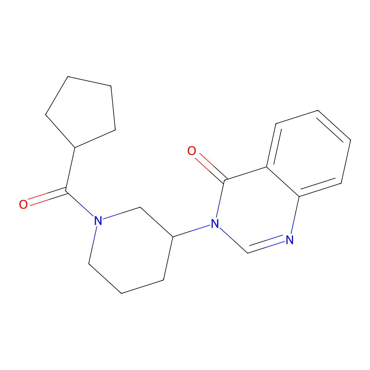 3-(1-(cyclopentanecarbonyl)piperidin-3-yl)quinazolin-4(3H)-one molecular structure, CAS 2034309-50-5