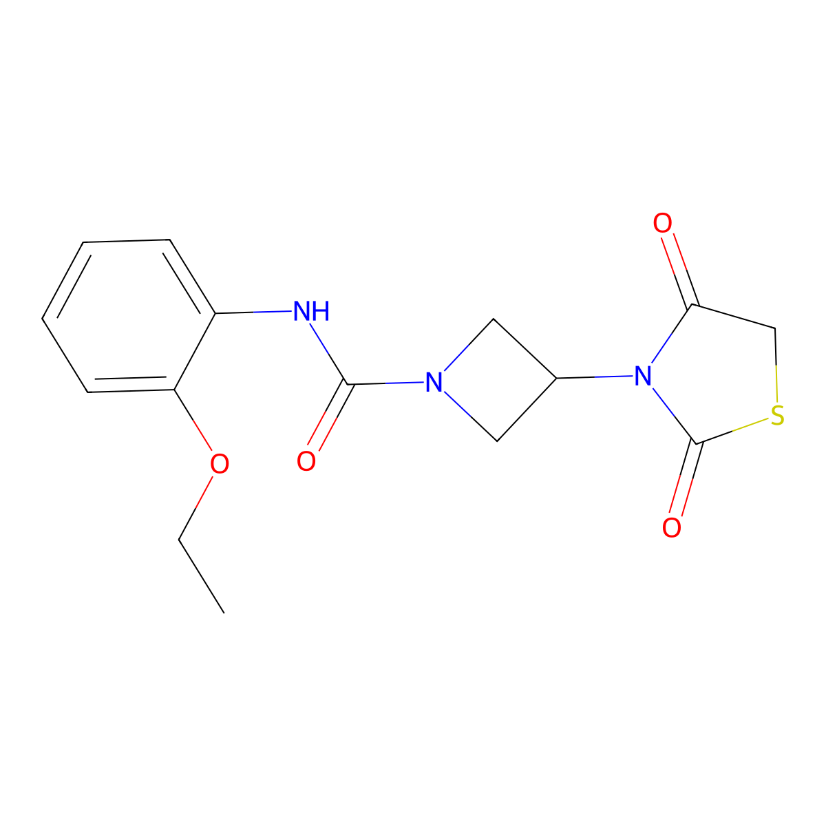 3-(2,4-dioxothiazolidin-3-yl)-N-(2-ethoxyphenyl)azetidine-1-carboxamide molecular structure, CAS 2034309-54-9