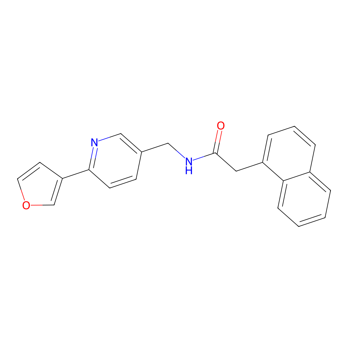 N-((6-(furan-3-yl)pyridin-3-yl)methyl)-2-(naphthalen-1-yl)acetamide molecular structure, CAS 2034310-49-9