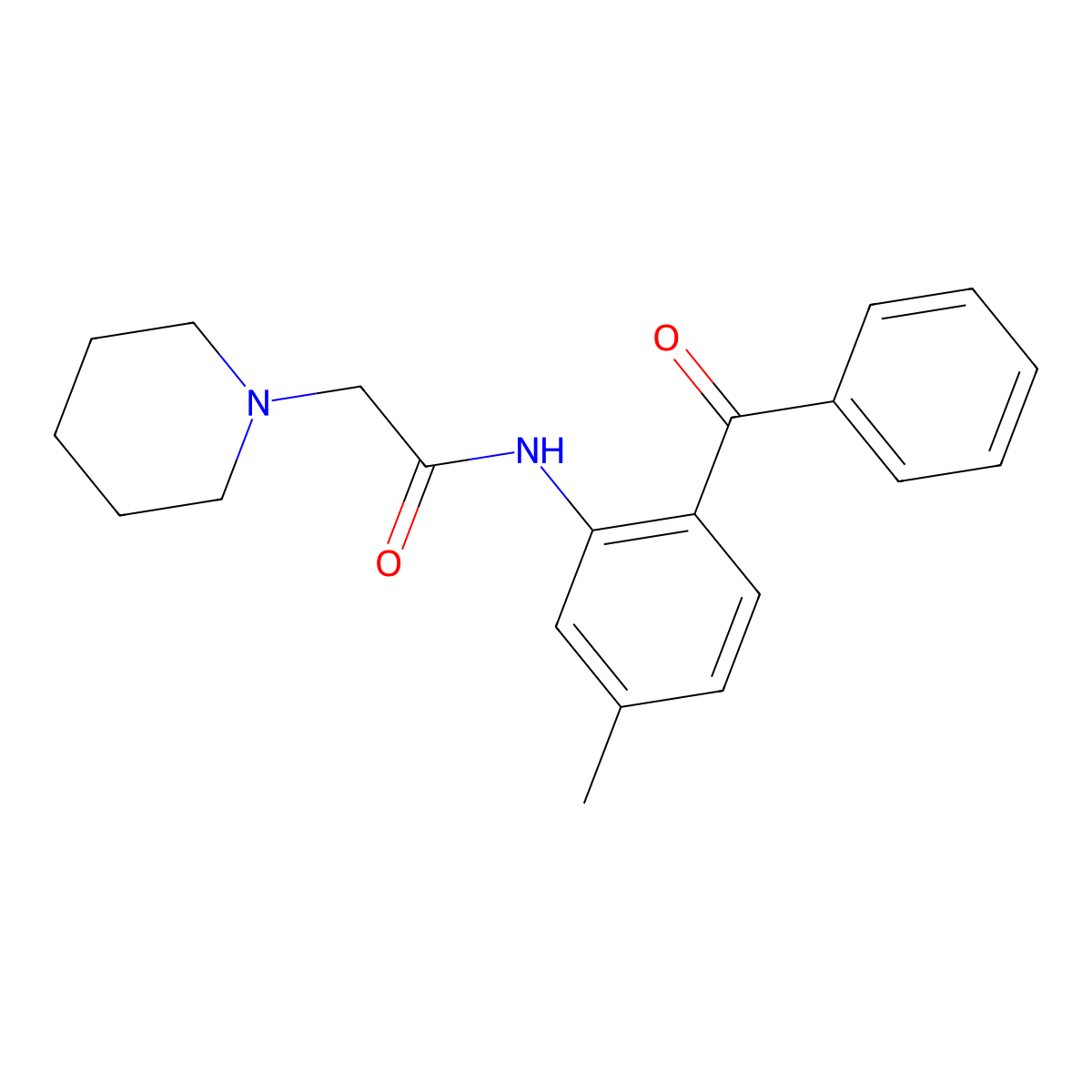 N-(2-benzoyl-5-methylphenyl)-2-(piperidin-1-yl)acetamide molecular structure, CAS 2034310-74-0