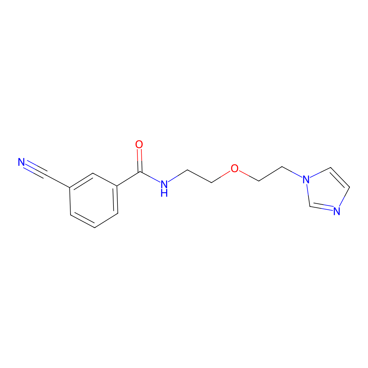 N-(2-(2-(1H-imidazol-1-yl)ethoxy)ethyl)-3-cyanobenzamide molecular structure, CAS 2034310-82-0