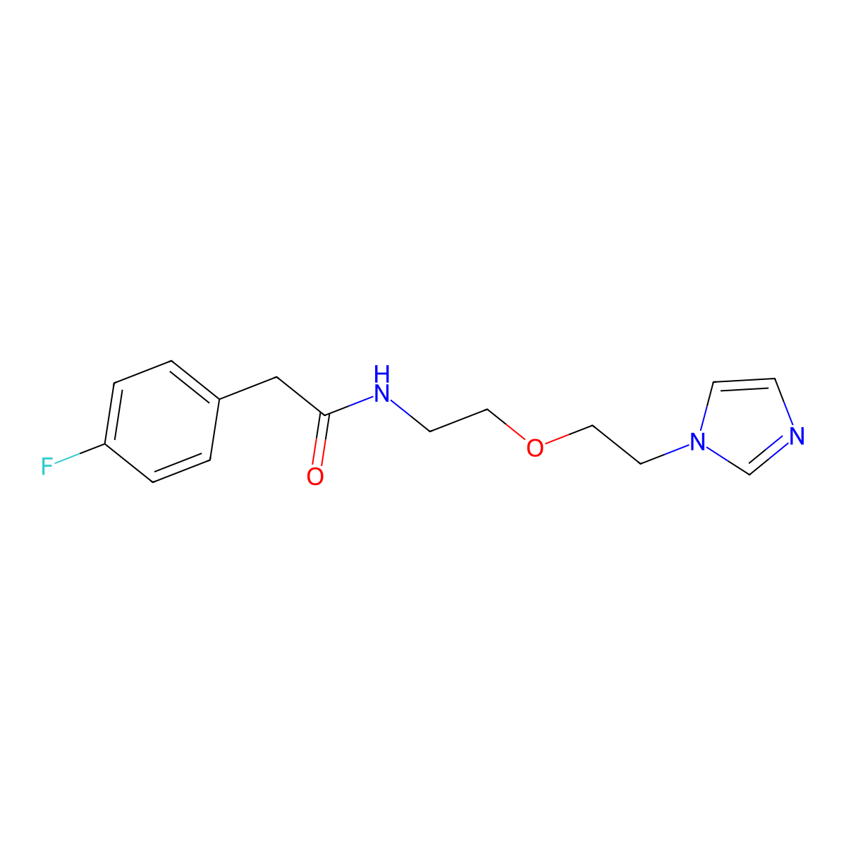 N-(2-(2-(1H-imidazol-1-yl)ethoxy)ethyl)-2-(4-fluorophenyl)acetamide molecular structure, CAS 2034310-85-3
