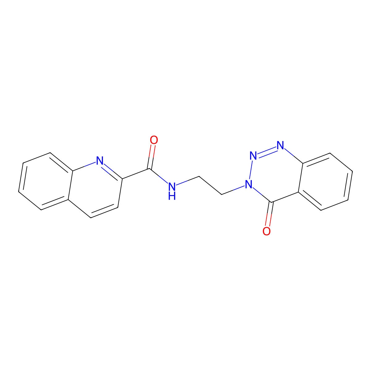 N-(2-(4-oxobenzo[d][1,2,3]triazin-3(4H)-yl)ethyl)quinoline-2-carboxamide molecular structure, CAS 2034311-05-0