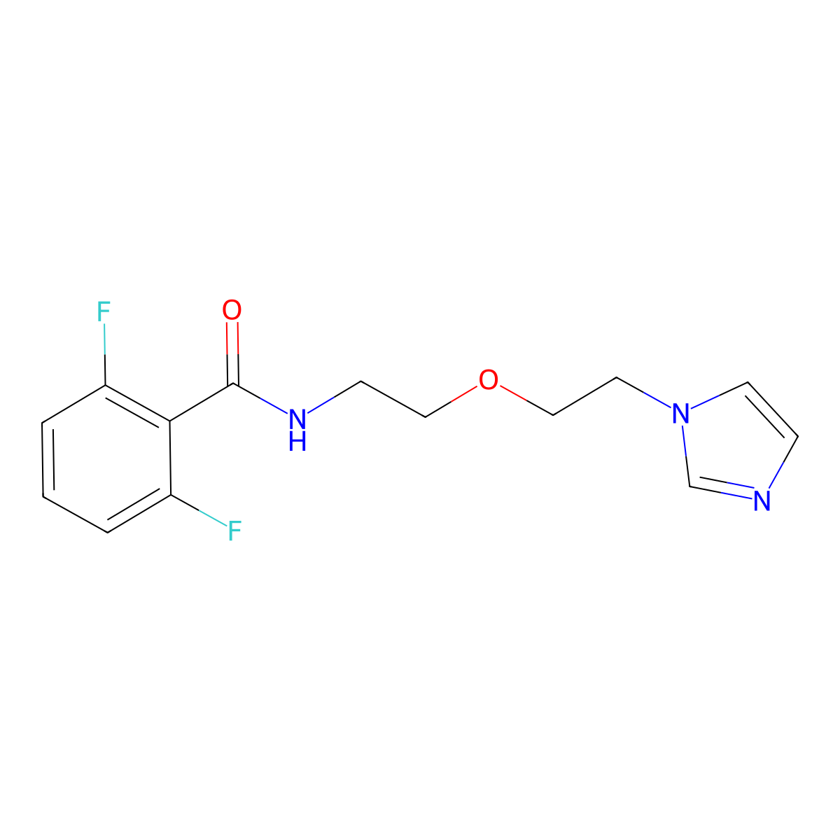 N-(2-(2-(1H-imidazol-1-yl)ethoxy)ethyl)-2,6-difluorobenzamide molecular structure, CAS 2034311-09-4