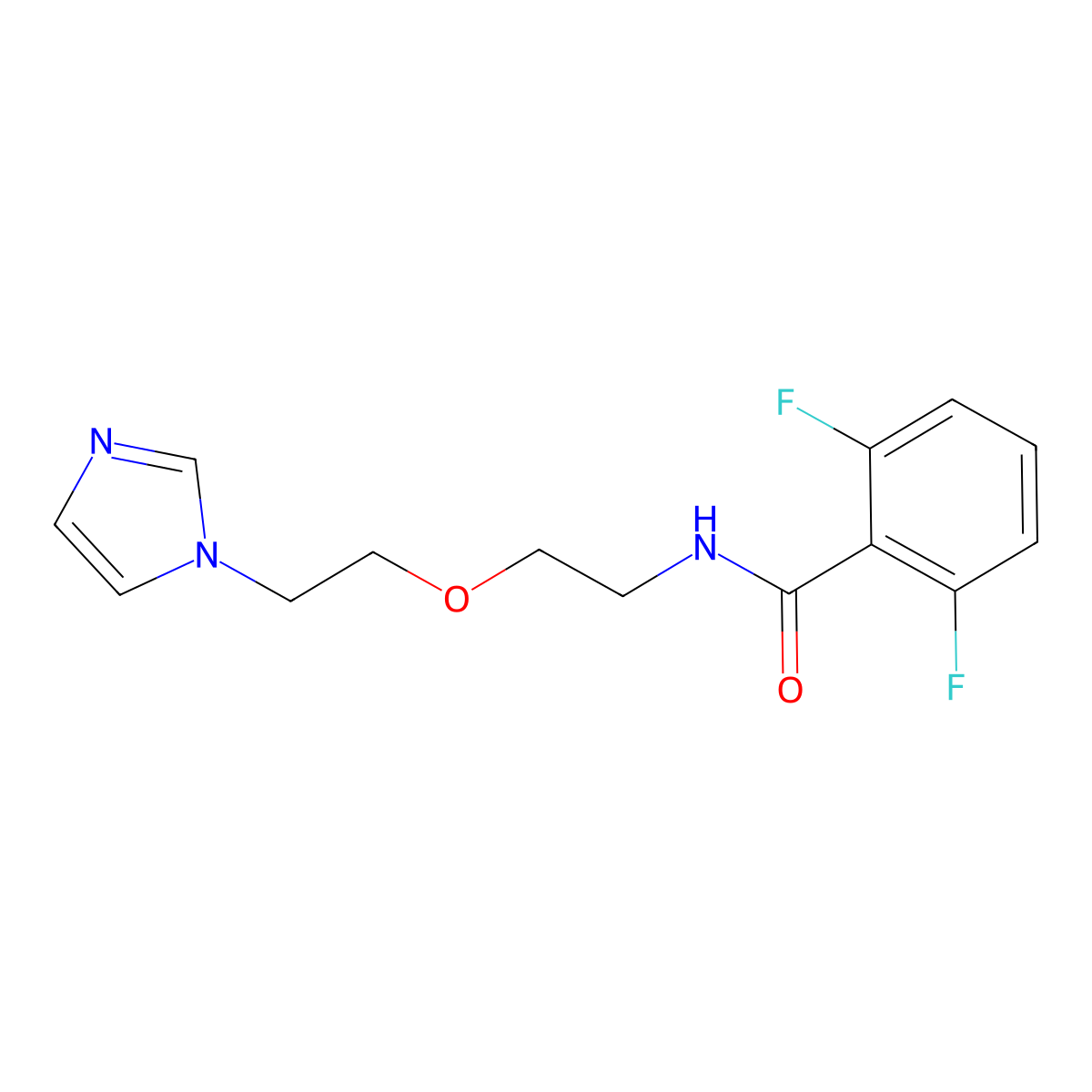 N-(2-(2-(1H-imidazol-1-yl)ethoxy)ethyl)-2,6-difluorobenzamide molecular structure, CAS 2034311-09-4