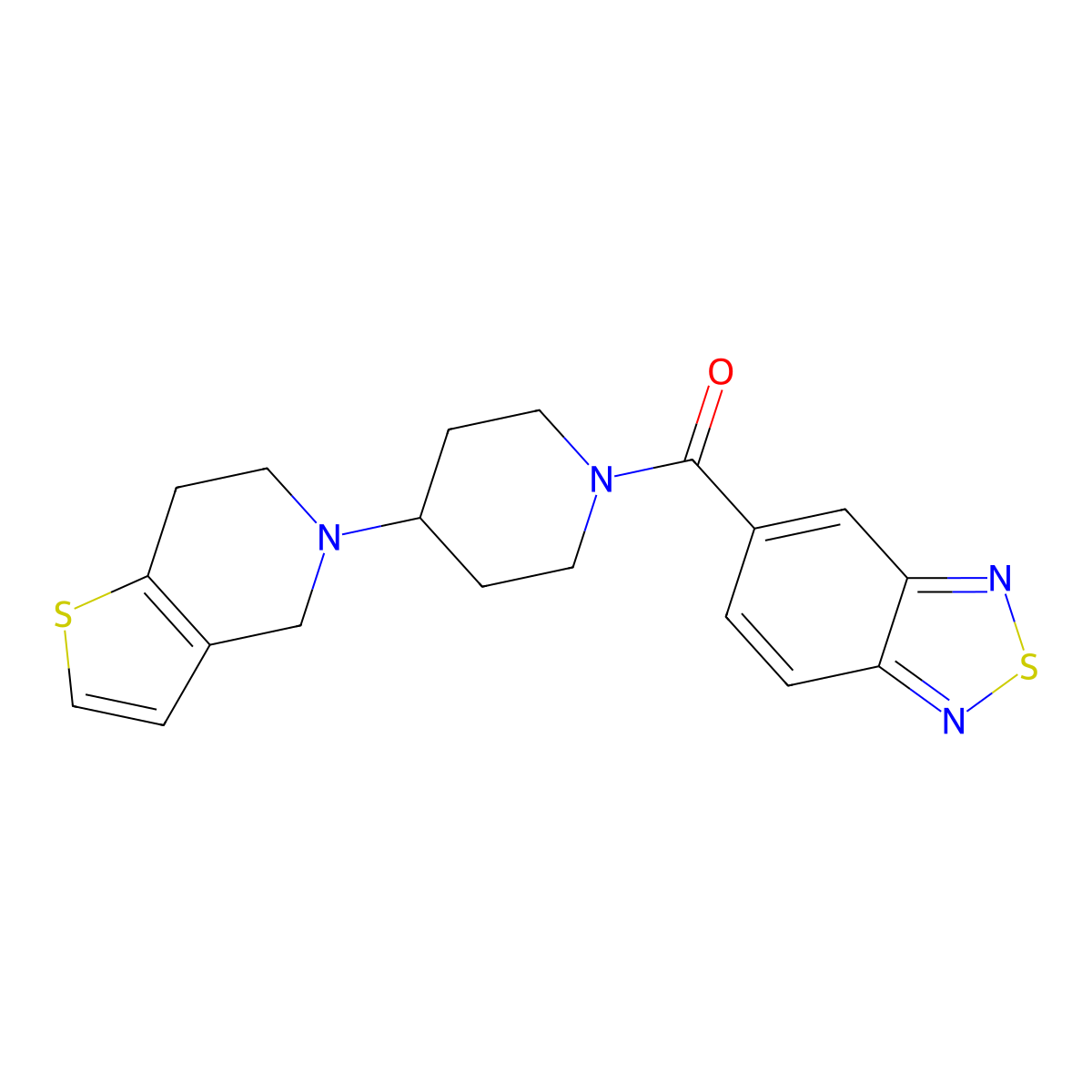 benzo[c][1,2,5]thiadiazol-5-yl(4-(6,7-dihydrothieno[3,2-c]pyridin-5(4H)-yl)piperidin-1-yl)methanone molecular structure, CAS 2034311-15-2