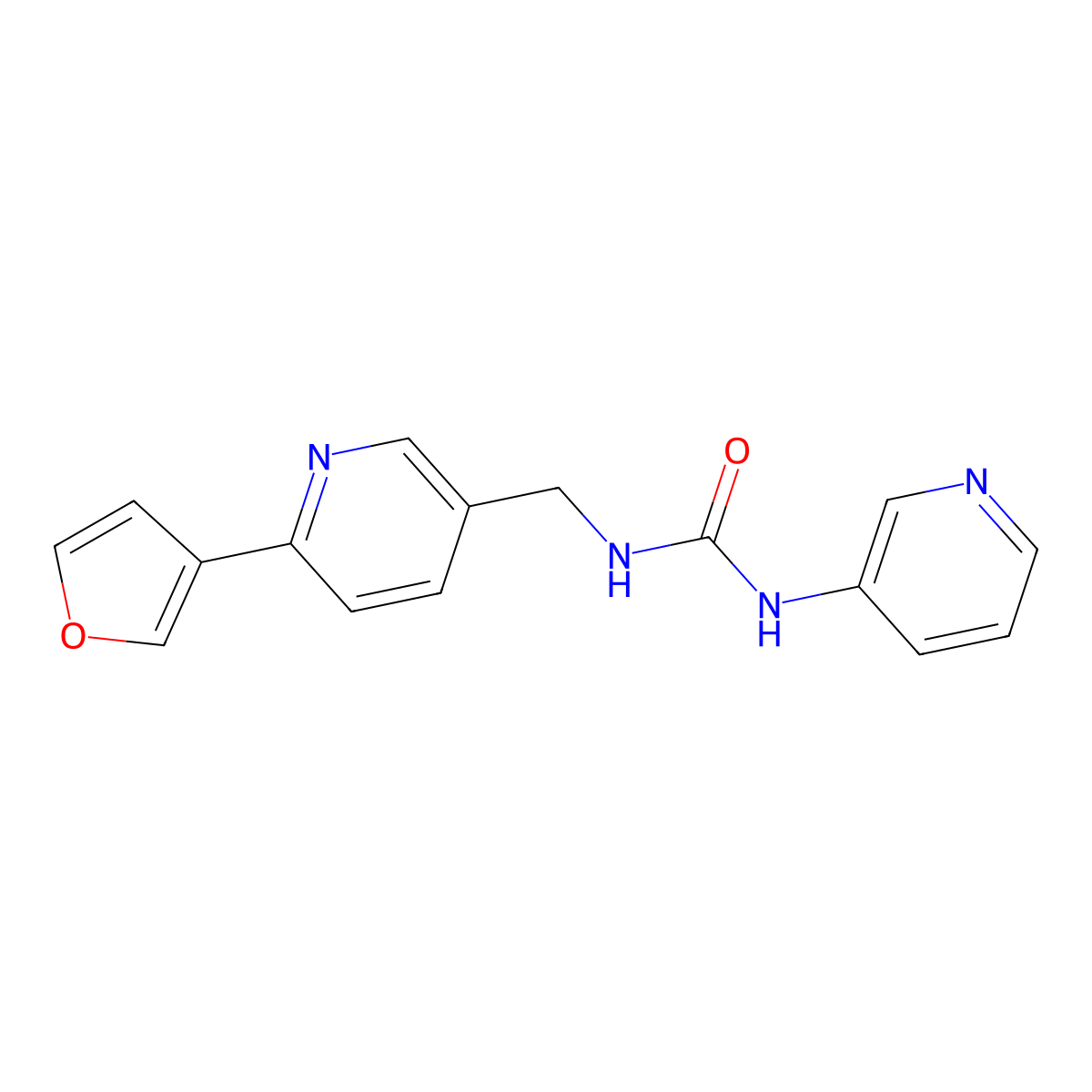 1-((6-(Furan-3-yl)pyridin-3-yl)methyl)-3-(pyridin-3-yl)urea molecular structure, CAS 2034311-22-1