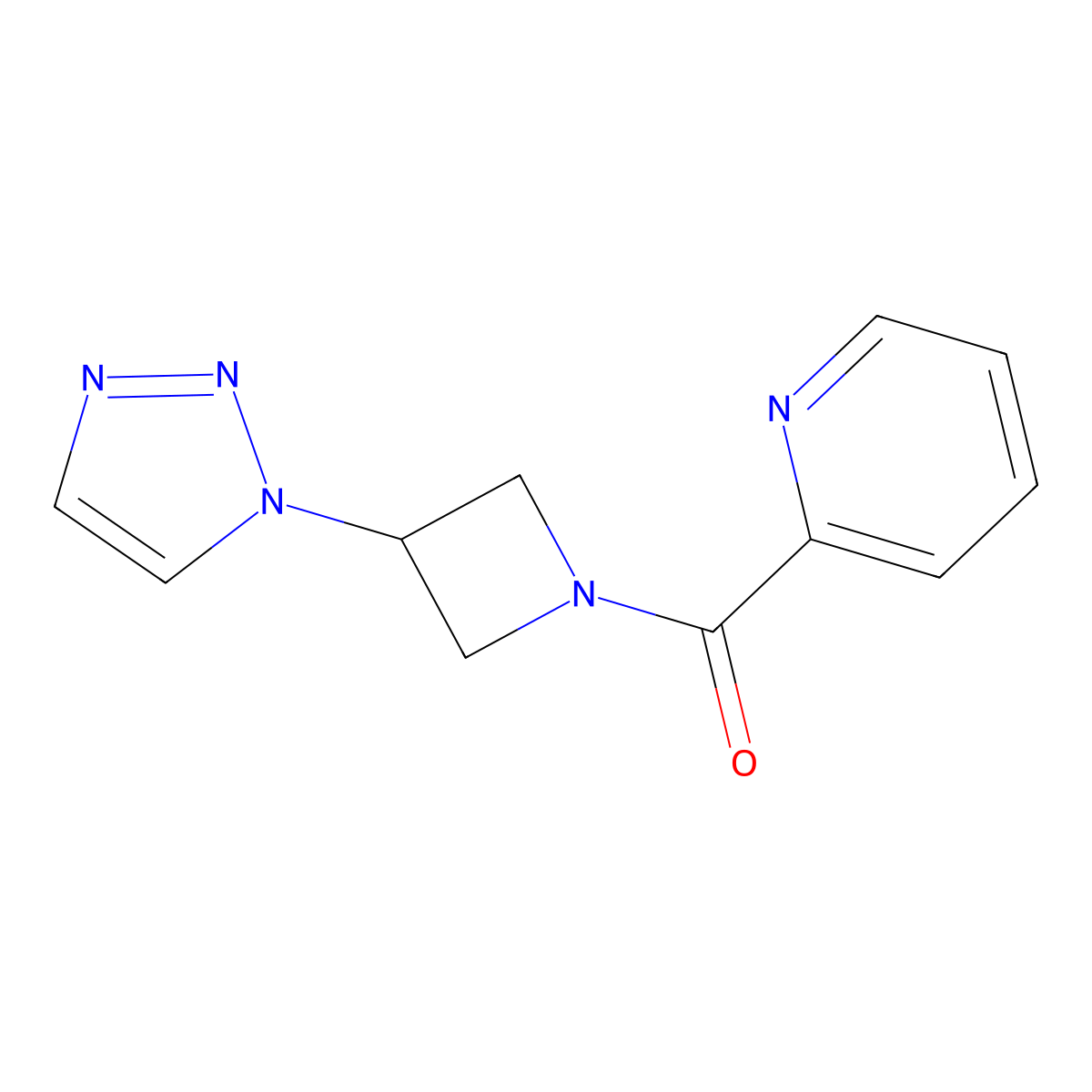 (3-(1H-1,2,3-triazol-1-yl)azetidin-1-yl)(pyridin-2-yl)methanone molecular structure, CAS 2034311-78-7