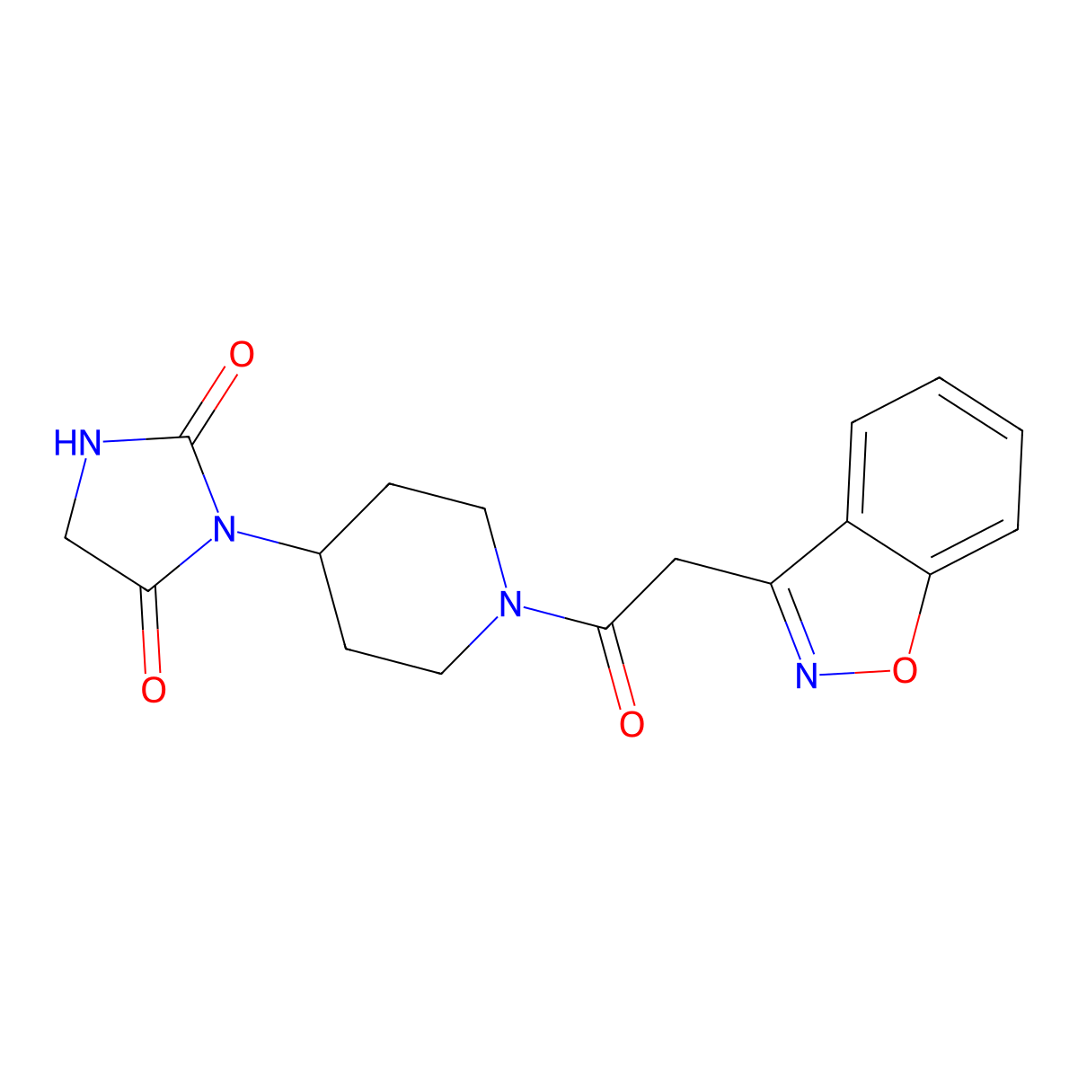 3-(1-(2-(Benzo[d]isoxazol-3-yl)acetyl)piperidin-4-yl)imidazolidine-2,4-dione molecular structure, CAS 2034312-14-4