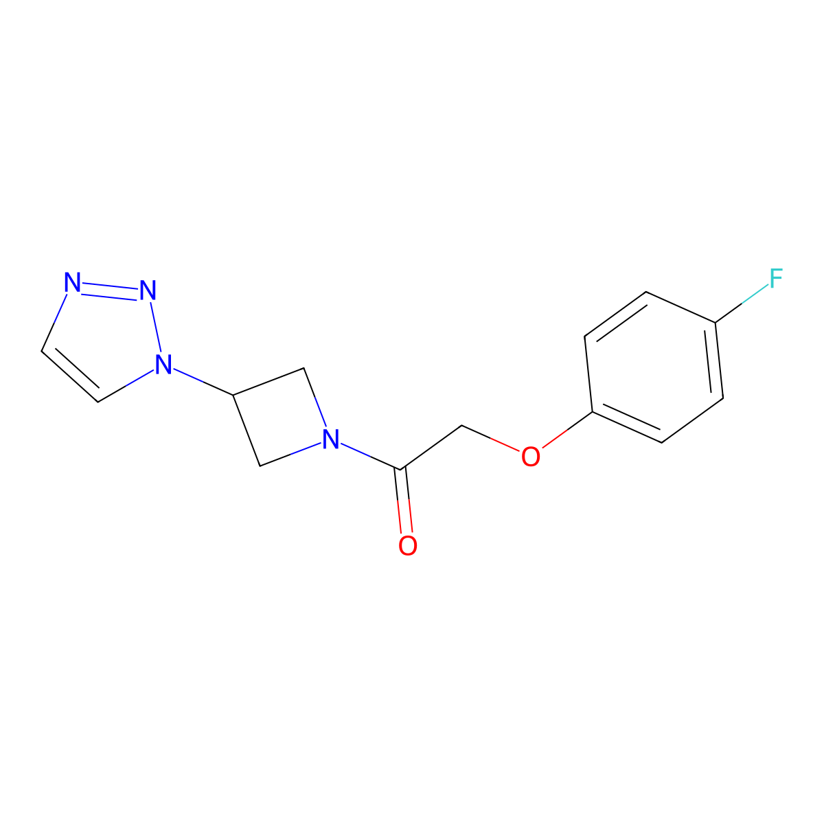 1-(3-(1H-1,2,3-triazol-1-yl)azetidin-1-yl)-2-(4-fluorophenoxy)ethanone molecular structure, CAS 2034312-24-6
