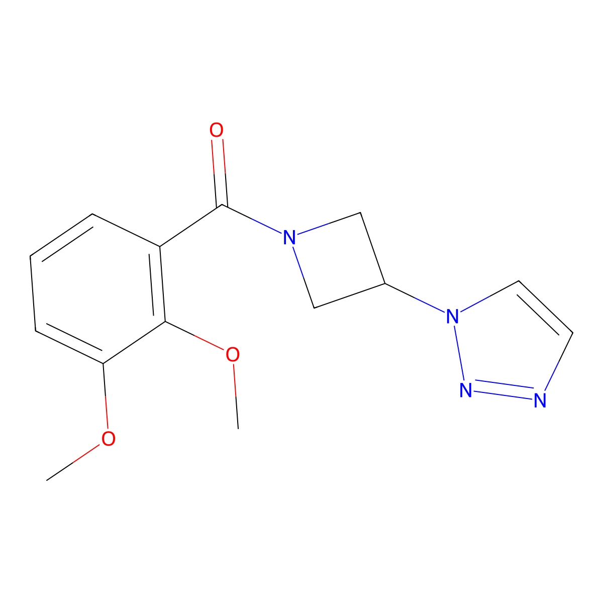 (3-(1H-1,2,3-triazol-1-yl)azetidin-1-yl)(2,3-dimethoxyphenyl)methanone molecular structure, CAS 2034312-50-8