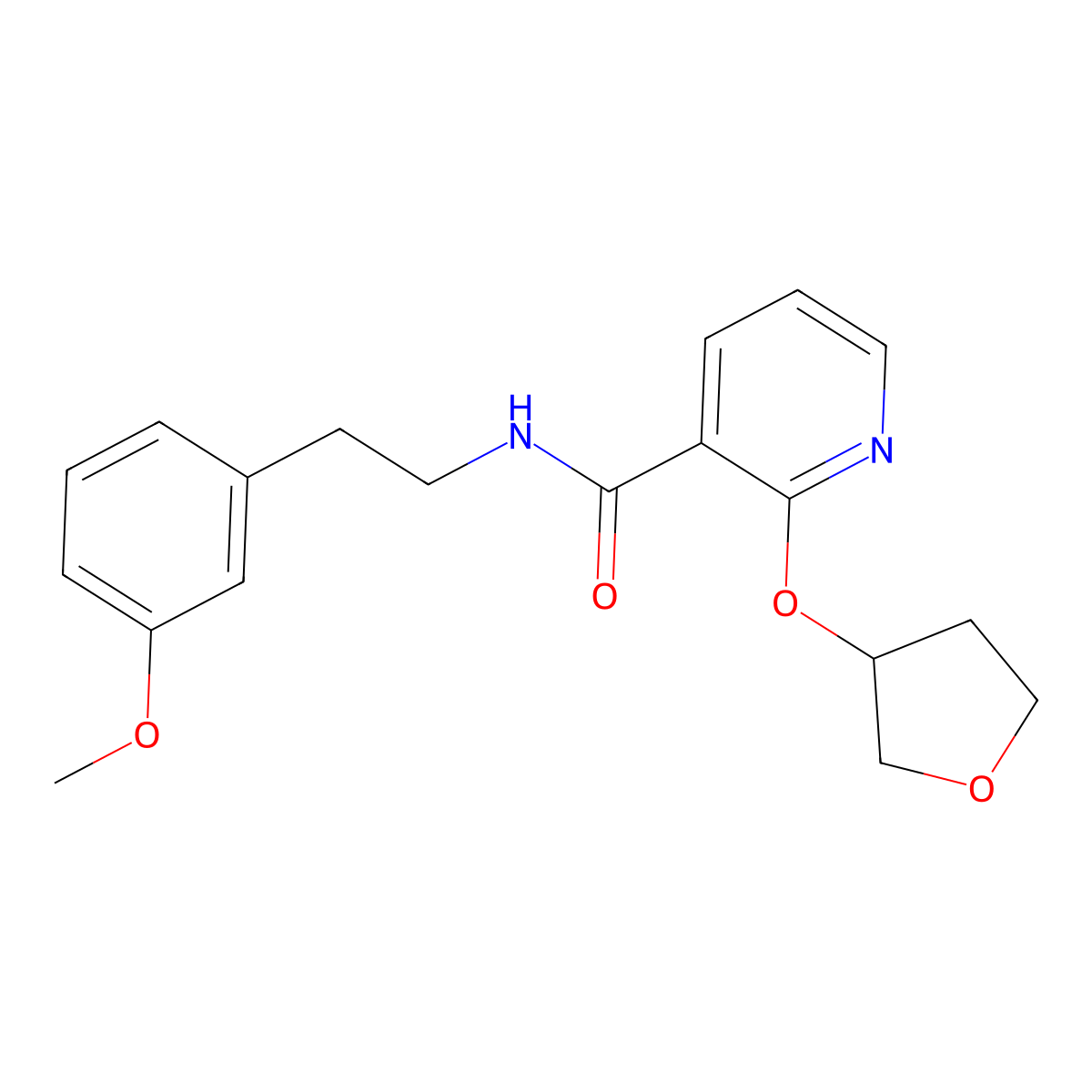 N-(3-methoxyphenethyl)-2-((tetrahydrofuran-3-yl)oxy)nicotinamide molecular structure, CAS 2034312-89-3