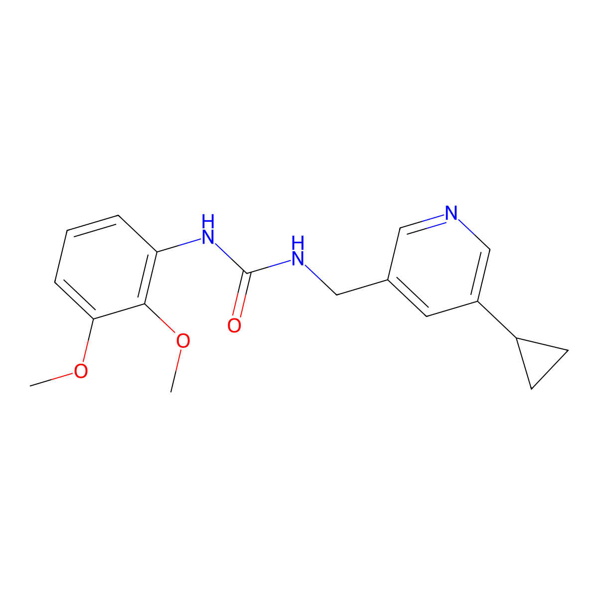 1-[(5-Cyclopropylpyridin-3-yl)methyl]-3-(2,3-dimethoxyphenyl)urea molecular structure, CAS 2034313-40-9