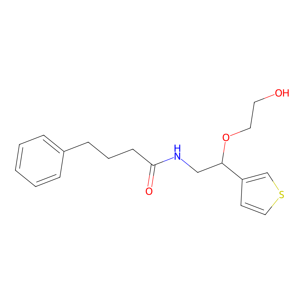 N-[2-(2-hydroxyethoxy)-2-(thiophen-3-yl)ethyl]-4-phenylbutanamide molecular structure, CAS 2034313-68-1