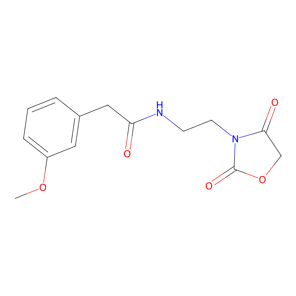 N-(2-(2,4-dioxooxazolidin-3-yl)ethyl)-2-(3-methoxyphenyl)acetamide molecular structure, CAS 2034313-97-6