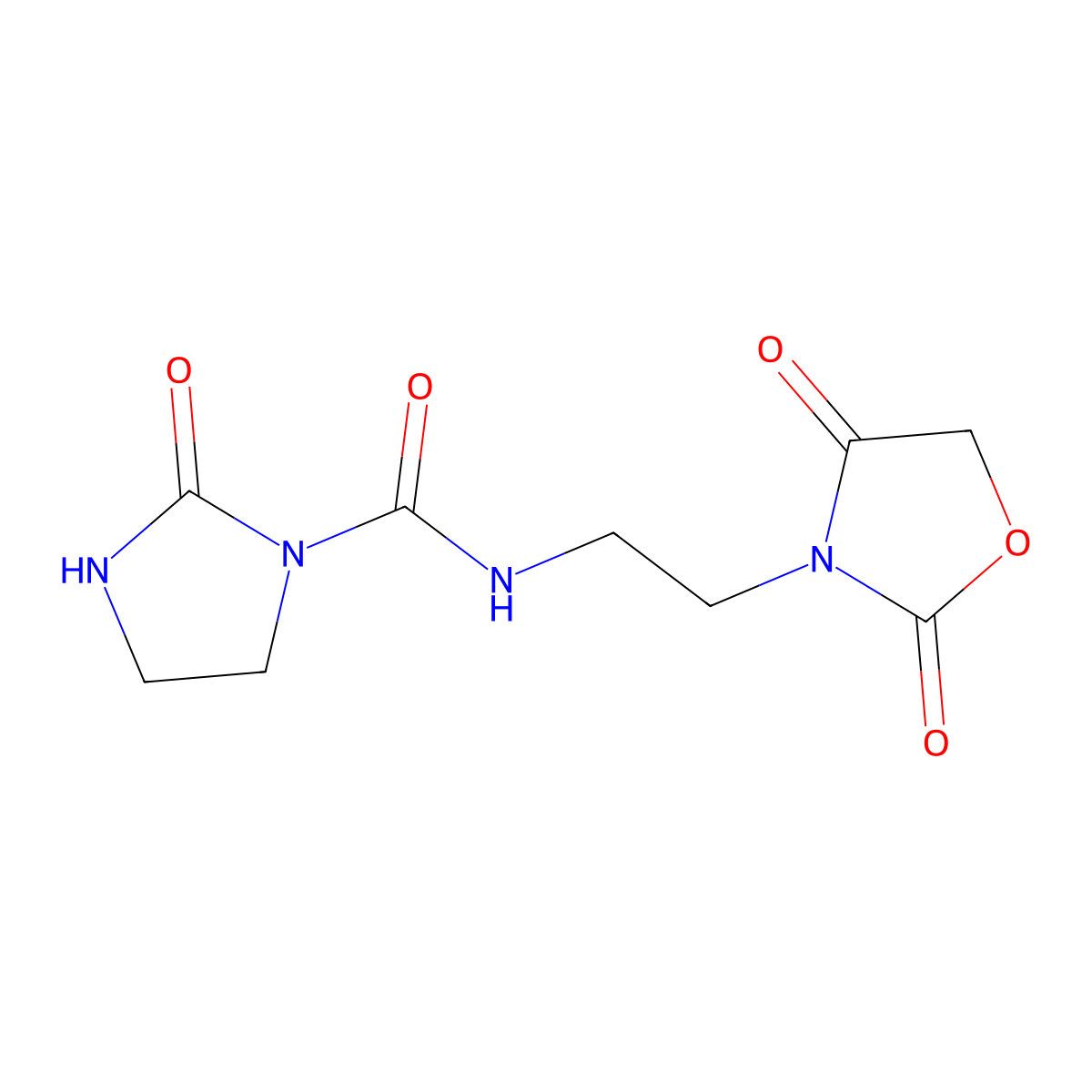 N-(2-(2,4-dioxooxazolidin-3-yl)ethyl)-2-oxoimidazolidine-1-carboxamide molecular structure, CAS 2034314-16-2