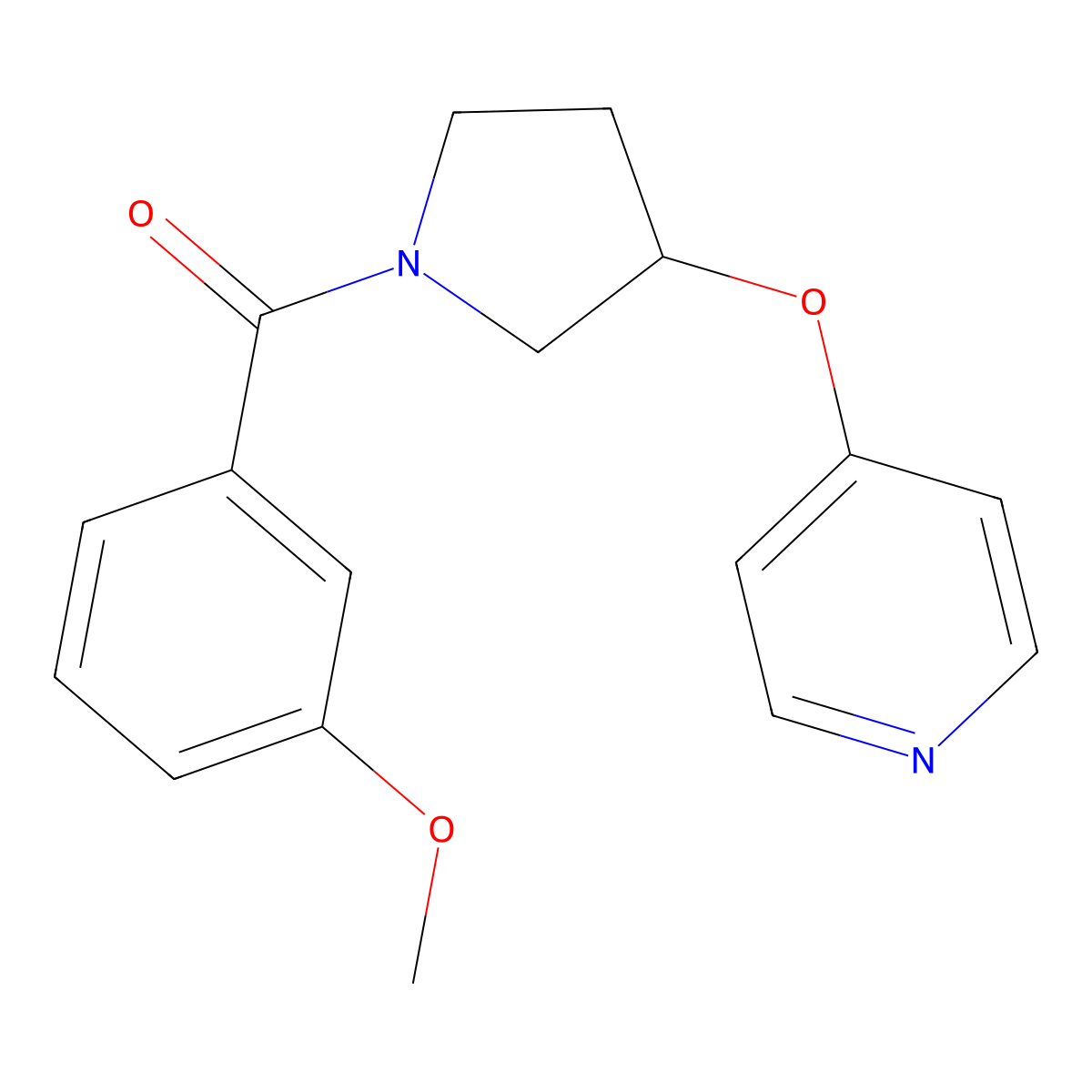 (3-Methoxyphenyl)(3-(pyridin-4-yloxy)pyrrolidin-1-yl)methanone molecular structure, CAS 2034314-56-0