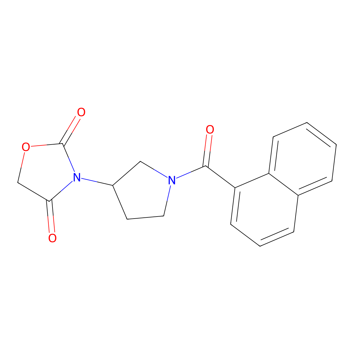 3-(1-(1-Naphthoyl)pyrrolidin-3-yl)oxazolidine-2,4-dione molecular structure, CAS 2034314-57-1