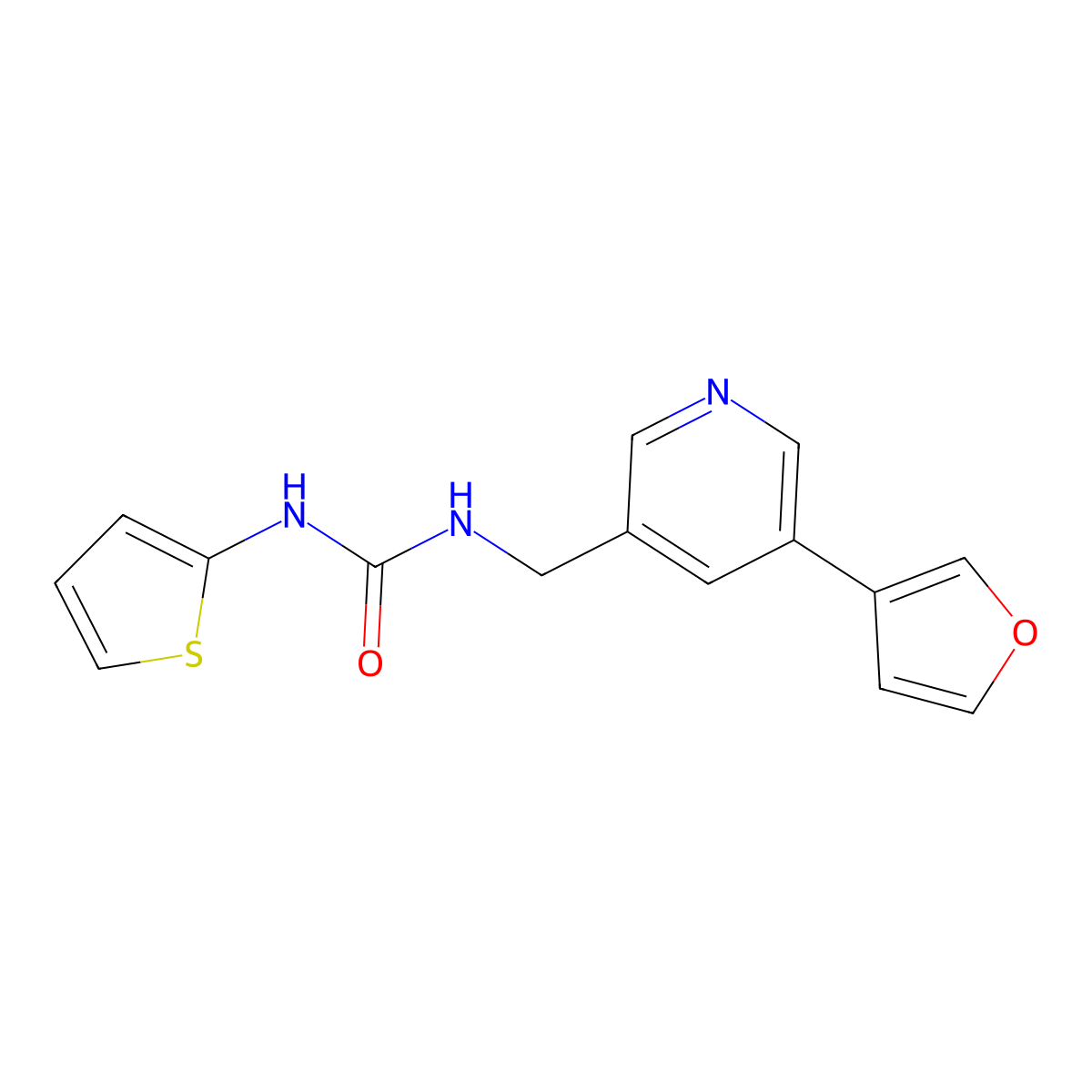 1-{[5-(Furan-3-yl)pyridin-3-yl]methyl}-3-(thiophen-2-yl)urea molecular structure, CAS 2034314-79-7