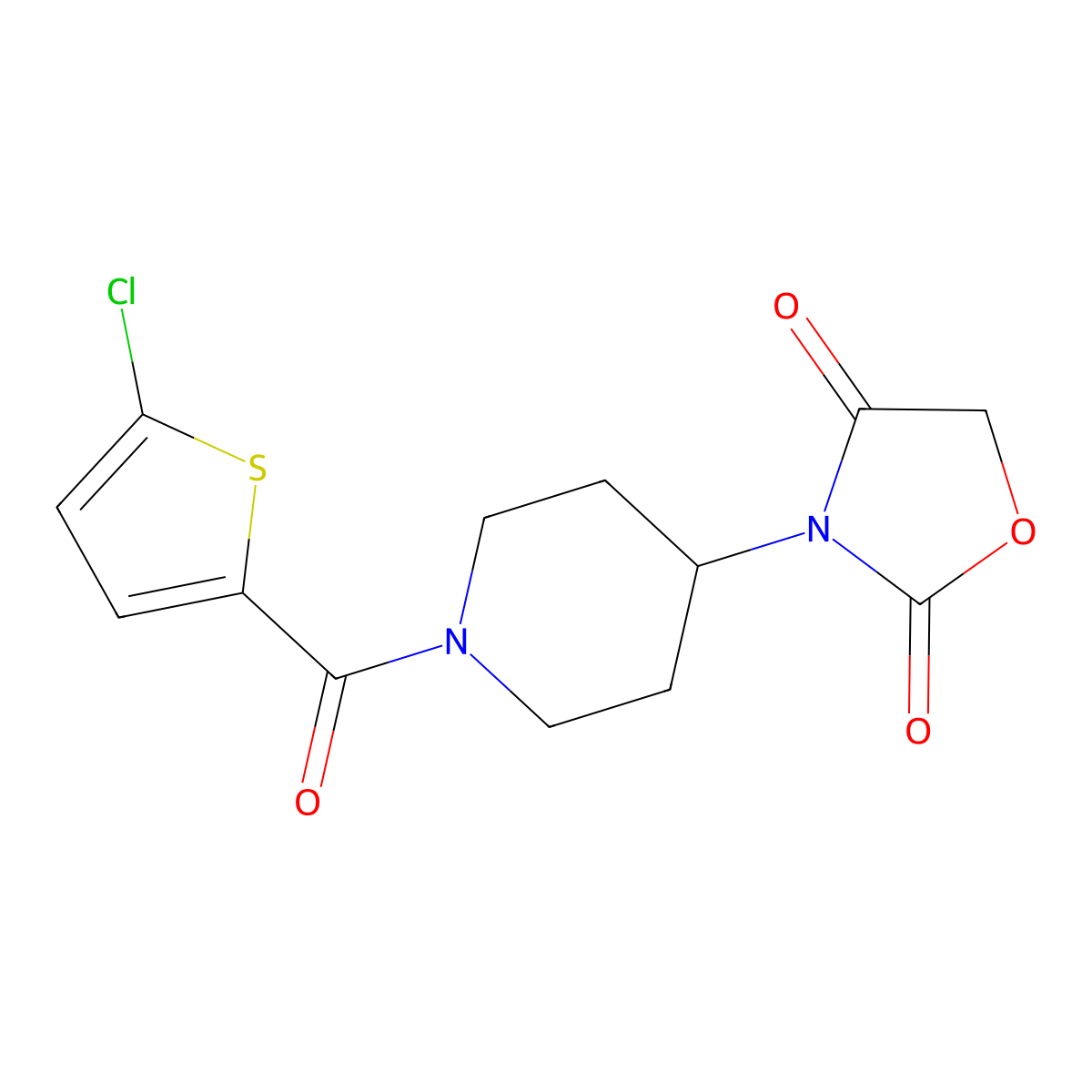 3-(1-(5-Chlorothiophene-2-carbonyl)piperidin-4-yl)oxazolidine-2,4-dione molecular structure, CAS 2034315-14-3