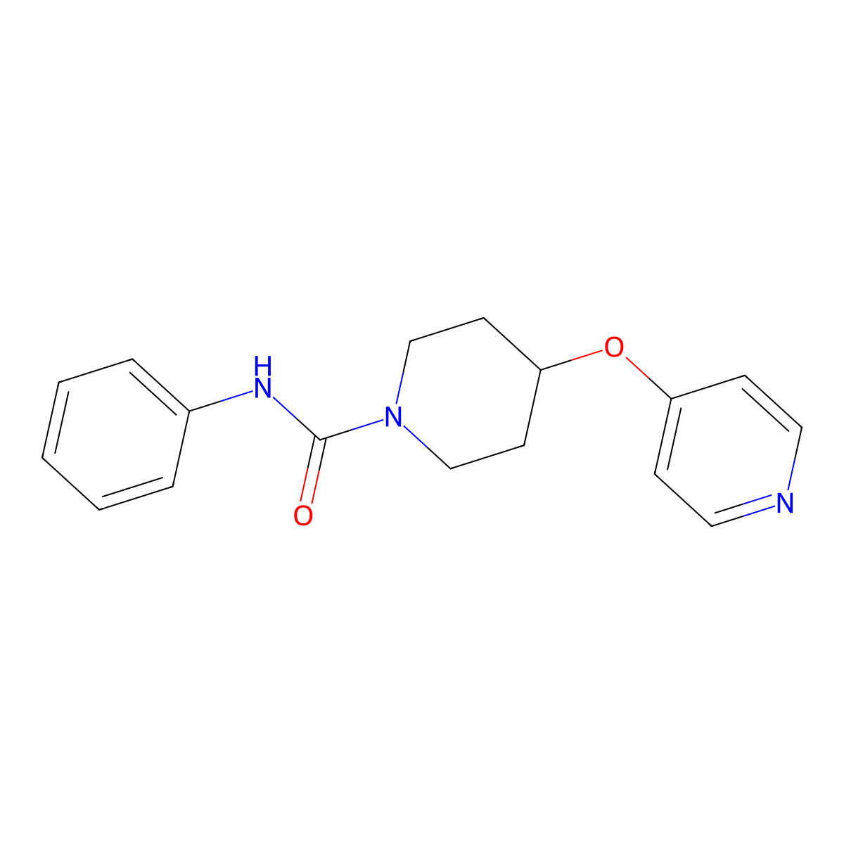 N-phenyl-4-(pyridin-4-yloxy)piperidine-1-carboxamide molecular structure, CAS 2034315-32-5