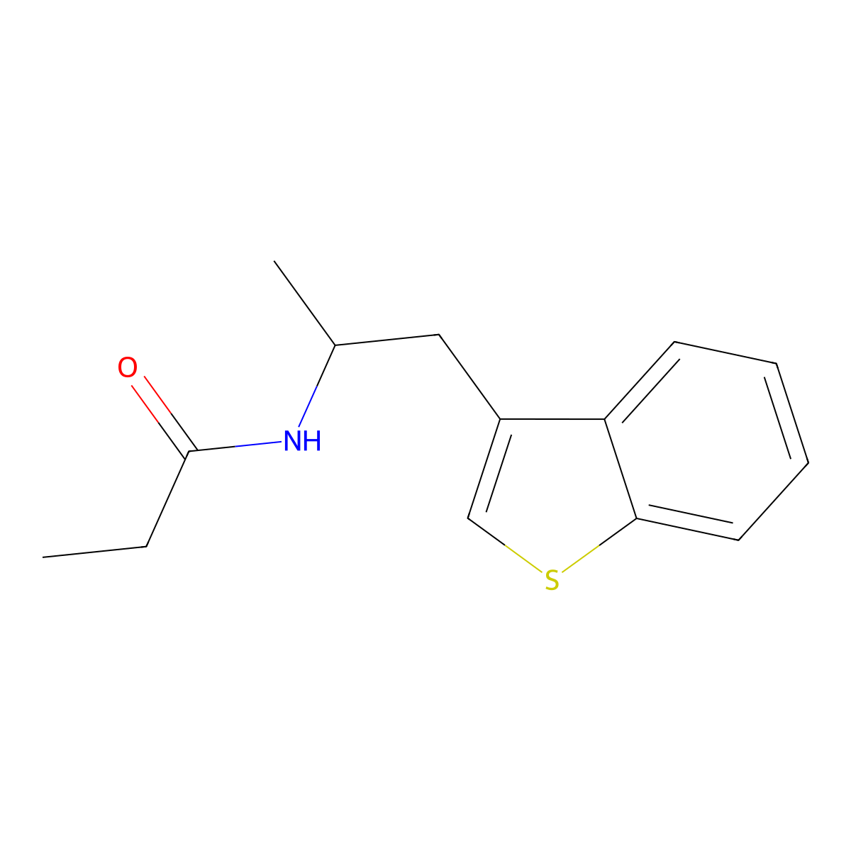 N-(1-(benzo[b]thiophen-3-yl)propan-2-yl)propionamide molecular structure, CAS 2034316-55-5