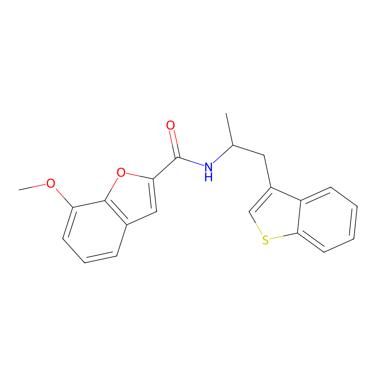 N-(1-(benzo[b]thiophen-3-yl)propan-2-yl)-7-methoxybenzofuran-2-carboxamide molecular structure, CAS 2034317-09-2