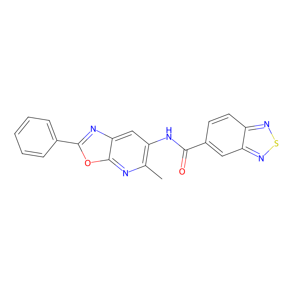 N-(5-methyl-2-phenyloxazolo[5,4-b]pyridin-6-yl)benzo[c][1,2,5]thiadiazole-5-carboxamide molecular structure, CAS 2034317-52-5