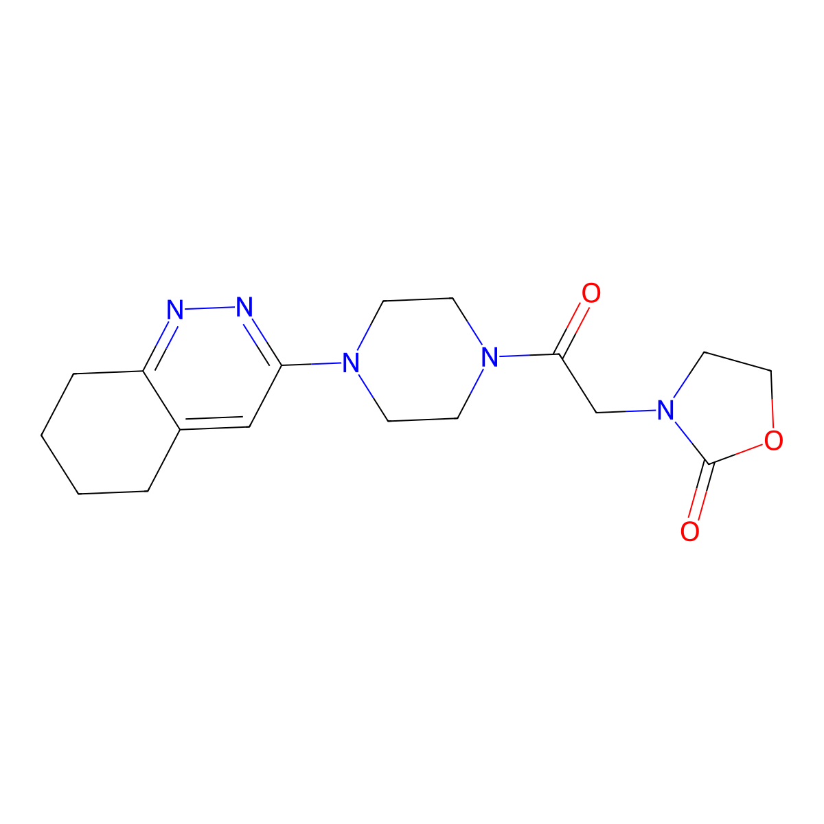 3-(2-Oxo-2-(4-(5,6,7,8-tetrahydrocinnolin-3-yl)piperazin-1-yl)ethyl)oxazolidin-2-one molecular structure, CAS 2034318-04-0