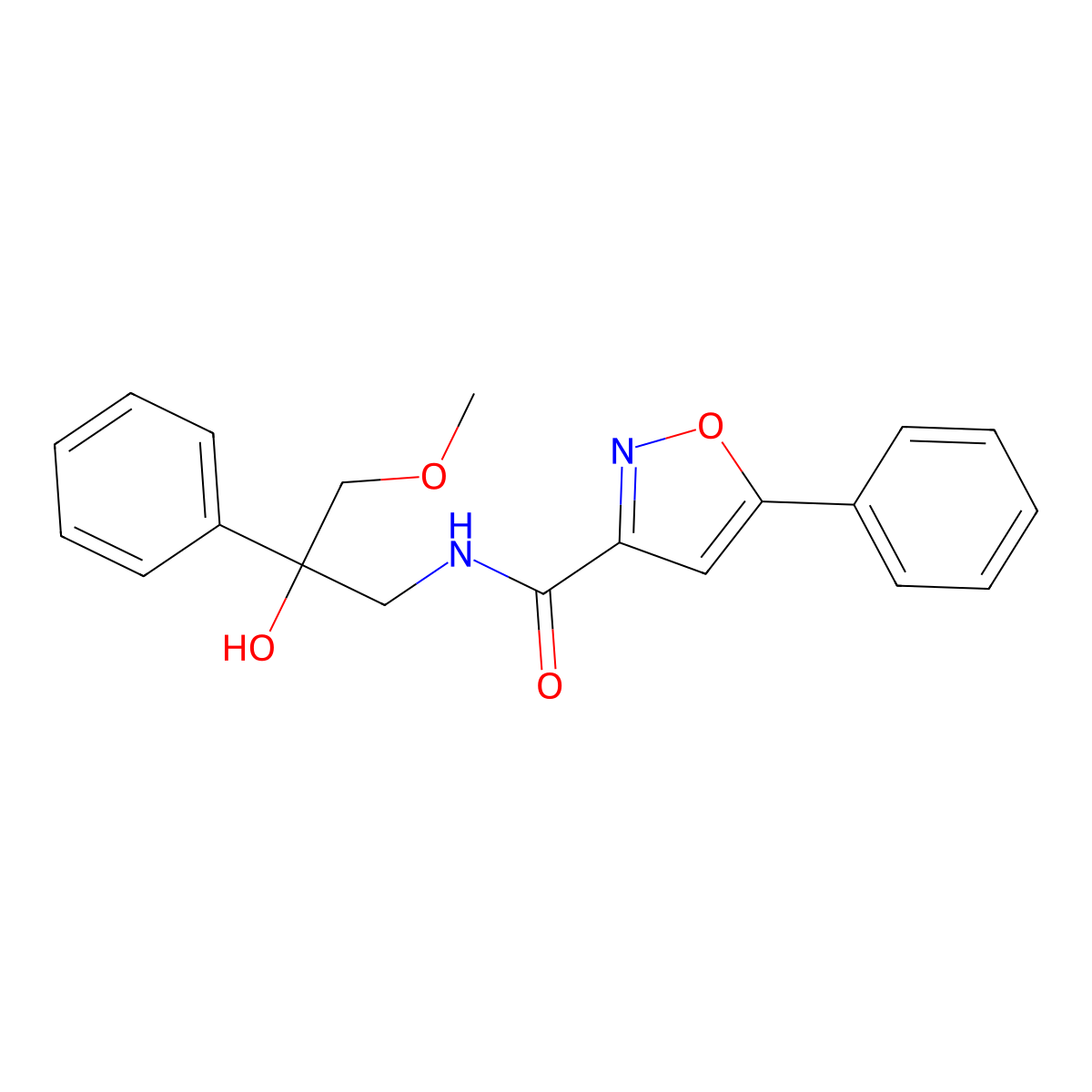 N-(2-hydroxy-3-methoxy-2-phenylpropyl)-5-phenylisoxazole-3-carboxamide molecular structure, CAS 2034318-34-6