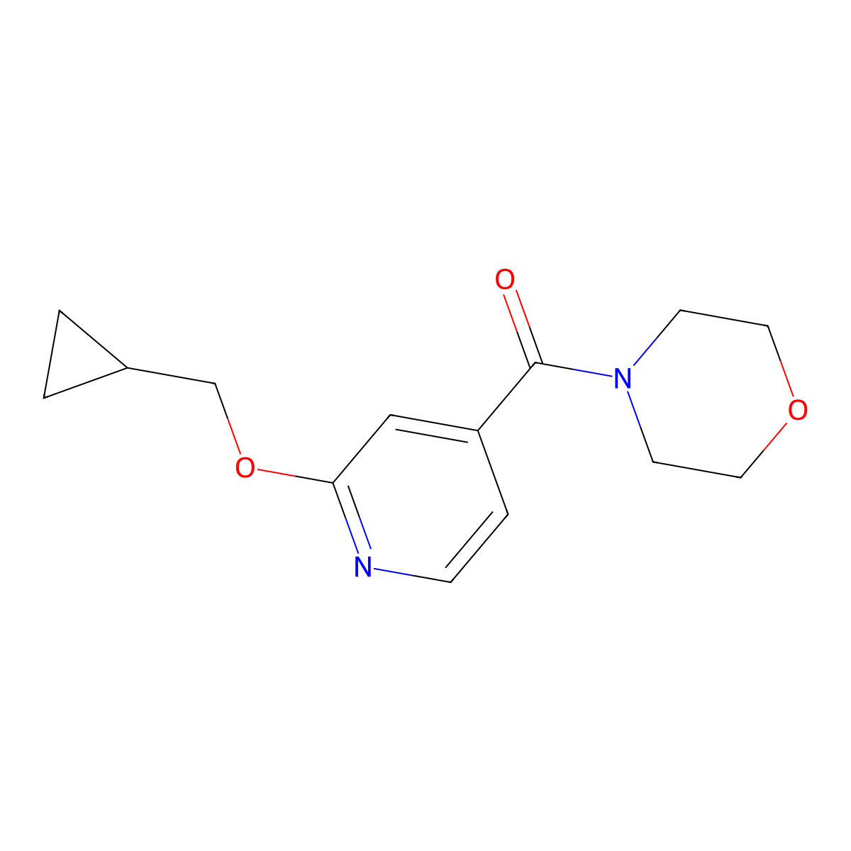 (2-(Cyclopropylmethoxy)pyridin-4-yl)(morpholino)methanone molecular structure, CAS 2034318-41-5