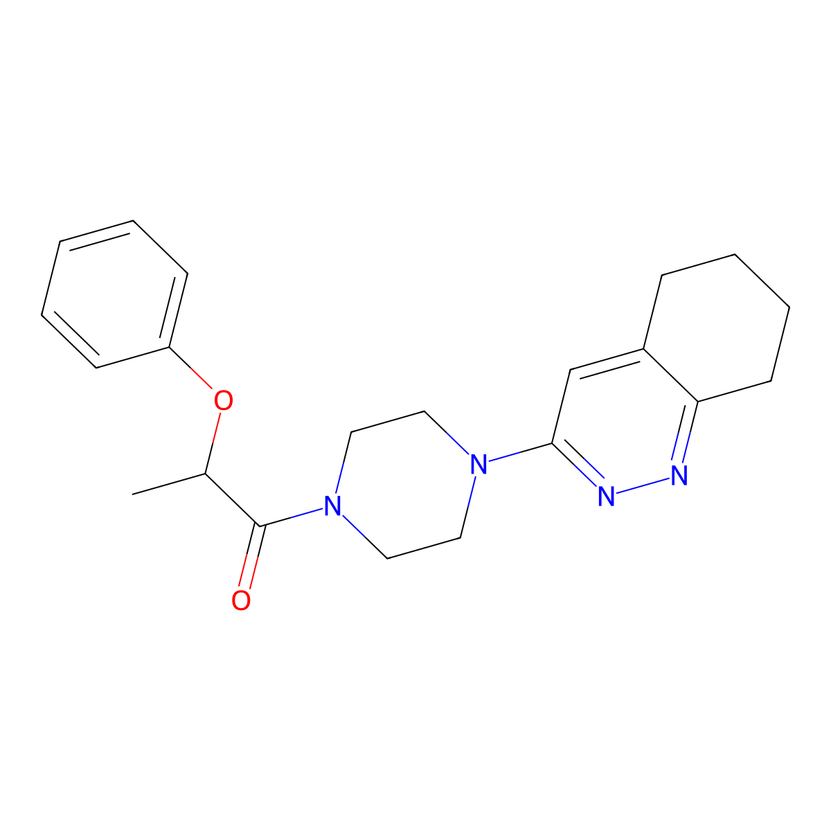 2-Phenoxy-1-[4-(5,6,7,8-tetrahydrocinnolin-3-yl)piperazin-1-yl]propan-1-one molecular structure, CAS 2034318-71-1