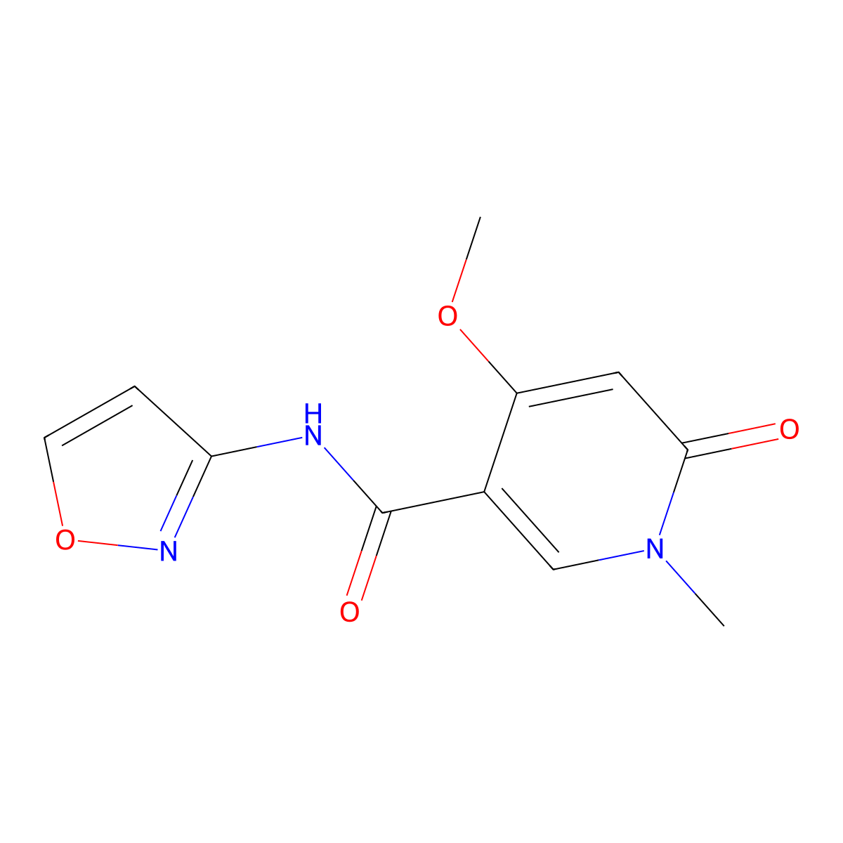 N-(isoxazol-3-yl)-4-methoxy-1-methyl-6-oxo-1,6-dihydropyridine-3-carboxamide molecular structure, CAS 2034318-81-3