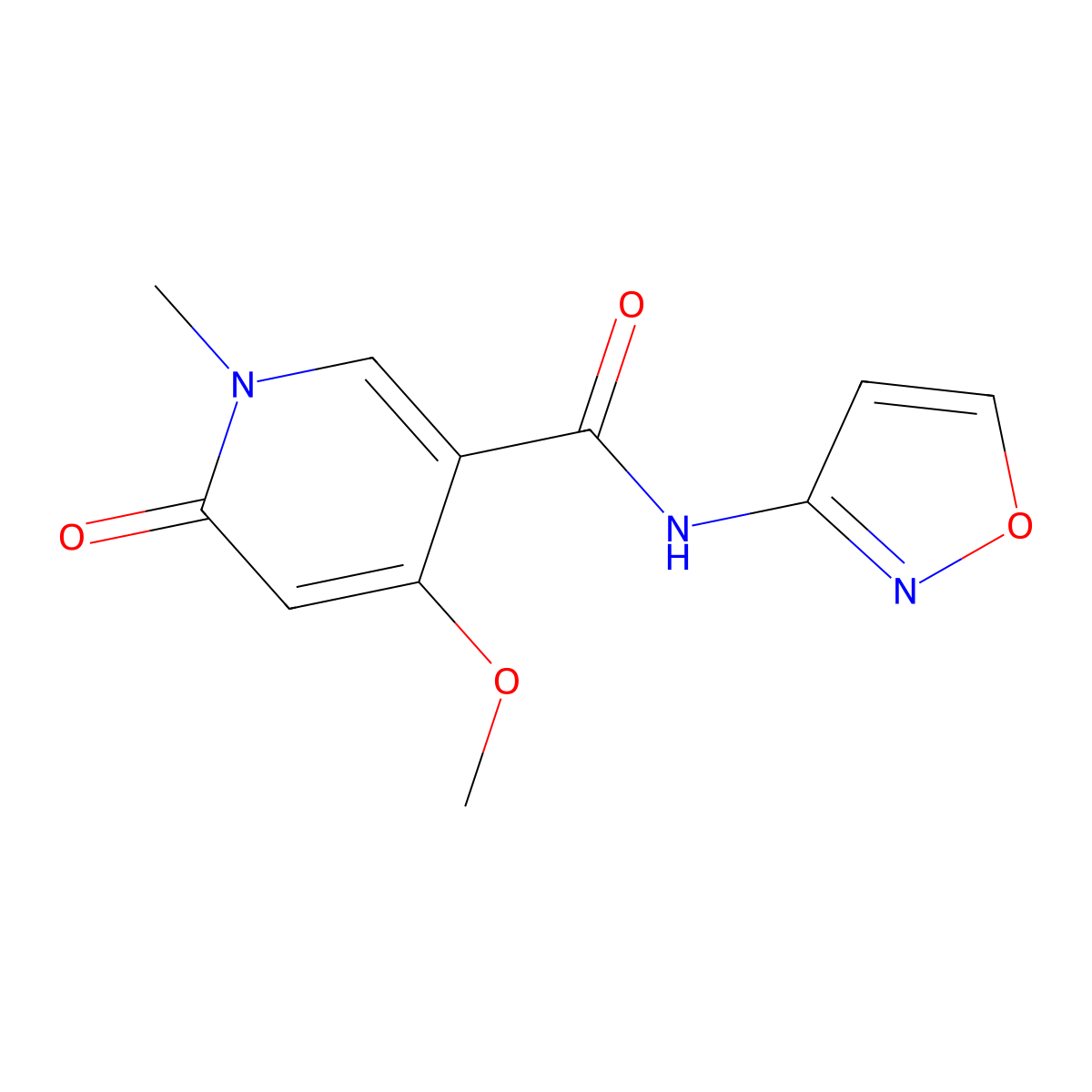 N-(isoxazol-3-yl)-4-methoxy-1-methyl-6-oxo-1,6-dihydropyridine-3-carboxamide molecular structure, CAS 2034318-81-3