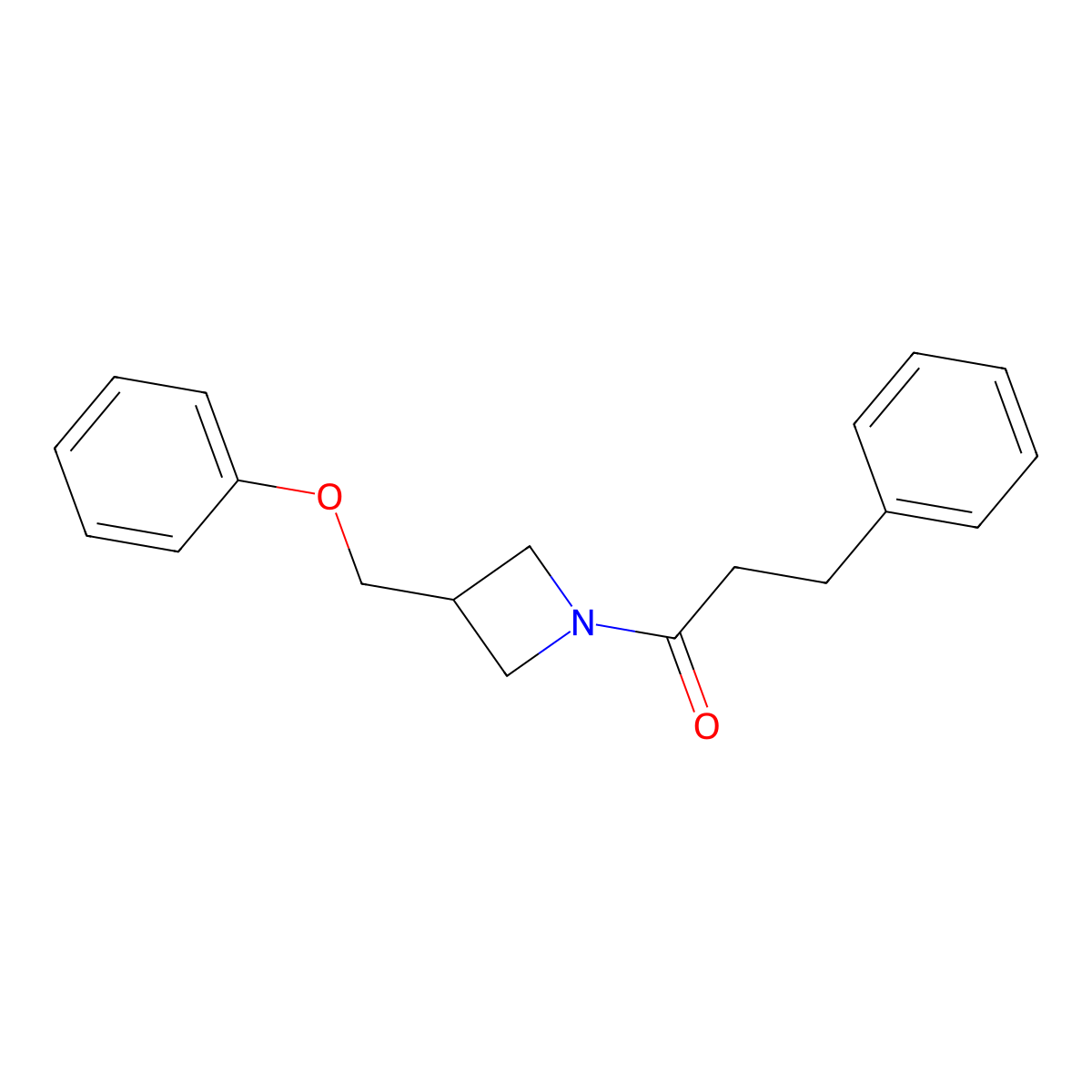 1-(3-(Phenoxymethyl)azetidin-1-yl)-3-phenylpropan-1-one molecular structure, CAS 2034319-00-9