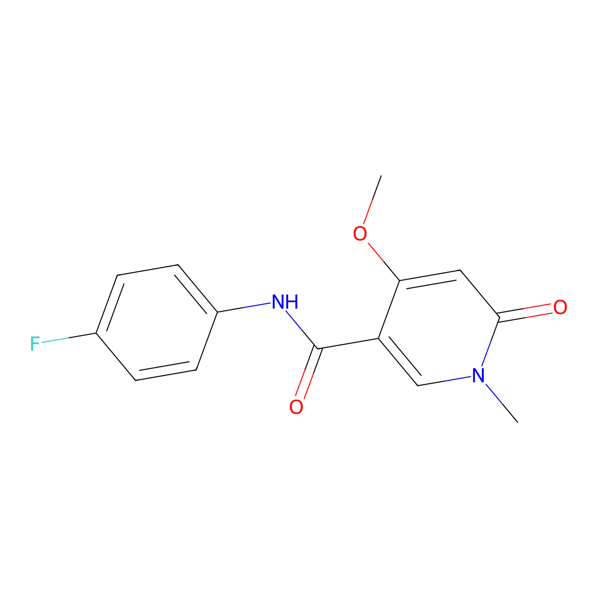 N-(4-fluorophenyl)-4-methoxy-1-methyl-6-oxo-1,6-dihydropyridine-3-carboxamide molecular structure, CAS 2034319-10-1