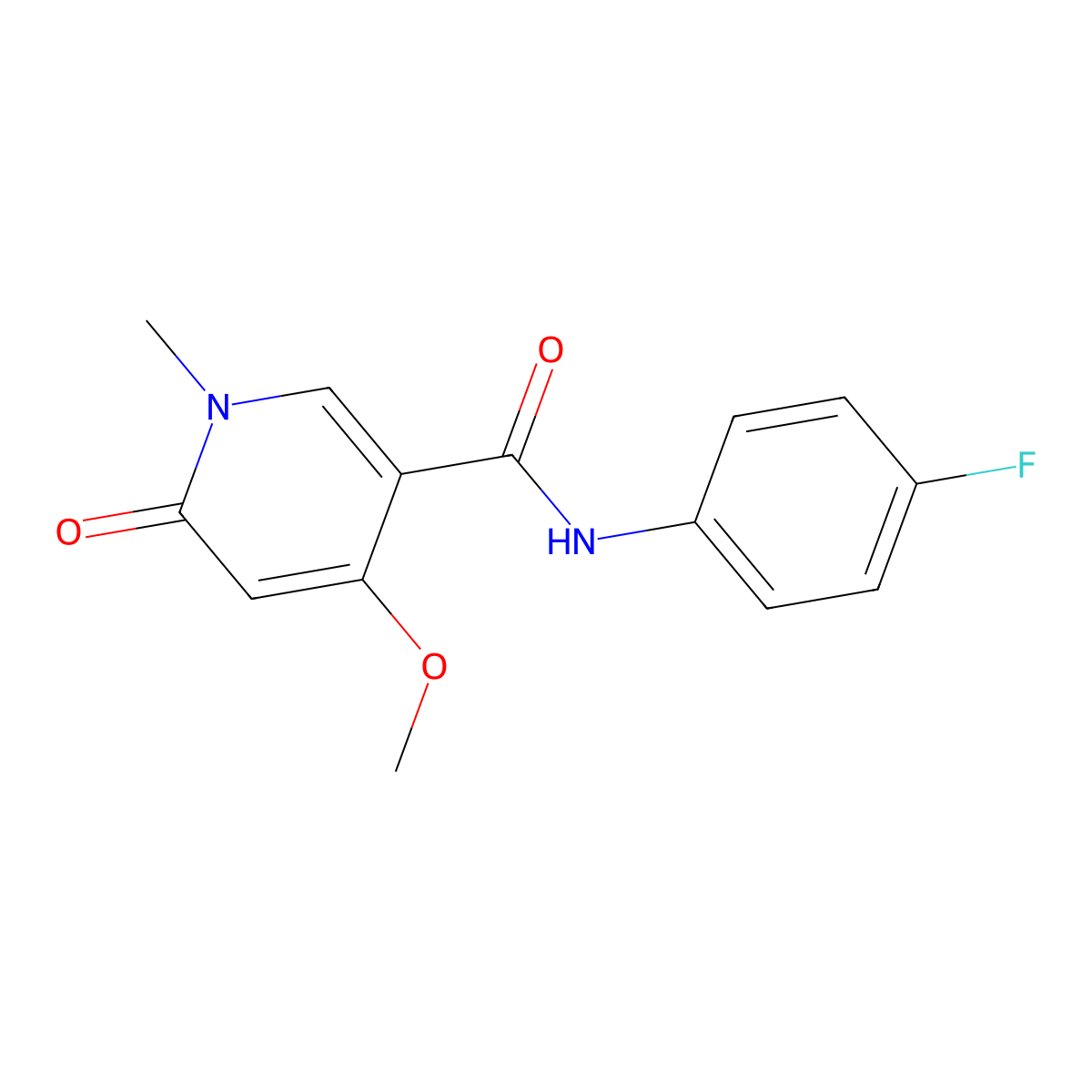 N-(4-fluorophenyl)-4-methoxy-1-methyl-6-oxo-1,6-dihydropyridine-3-carboxamide molecular structure, CAS 2034319-10-1