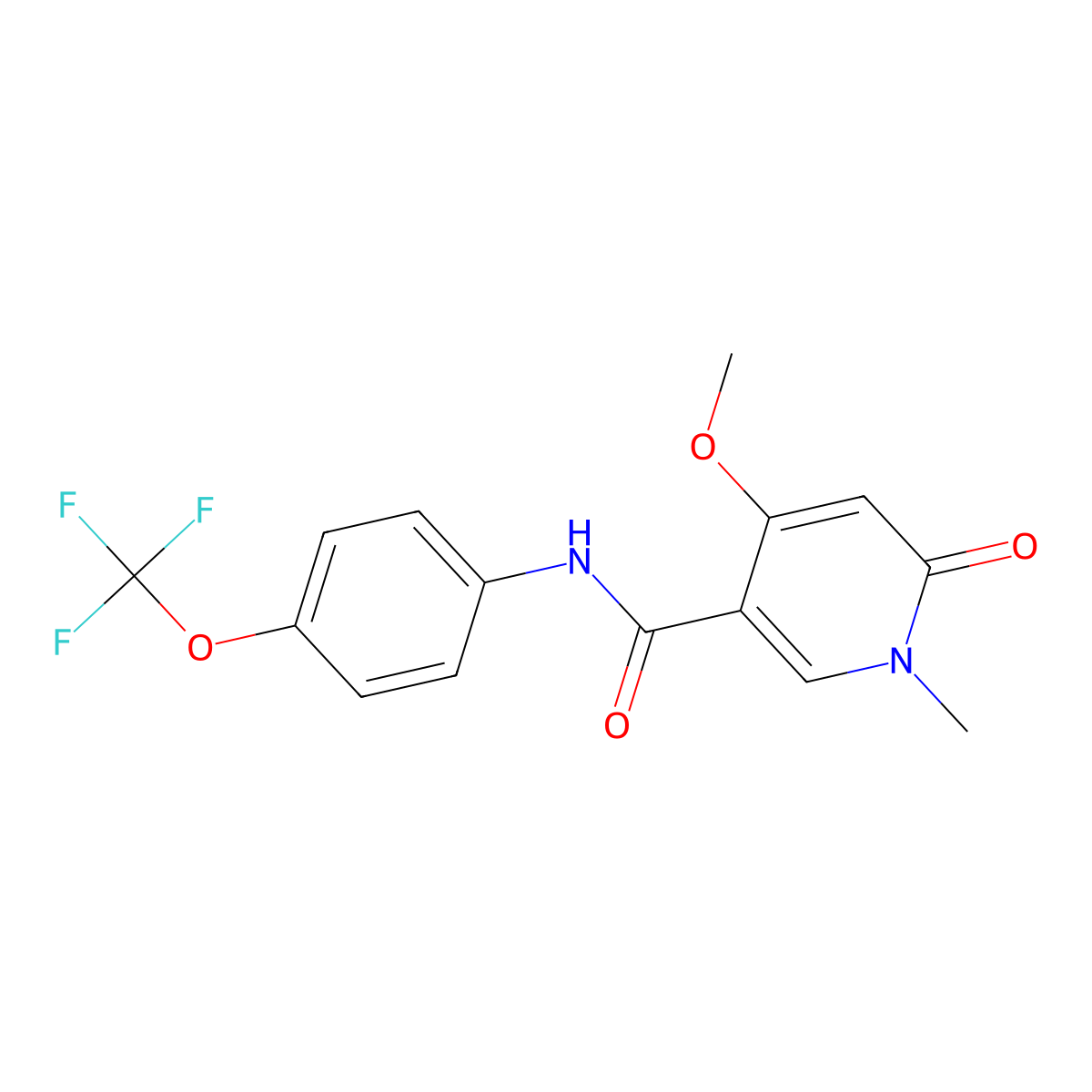 4-methoxy-1-methyl-6-oxo-N-(4-(trifluoromethoxy)phenyl)-1,6-dihydropyridine-3-carboxamide molecular structure, CAS 2034319-22-5