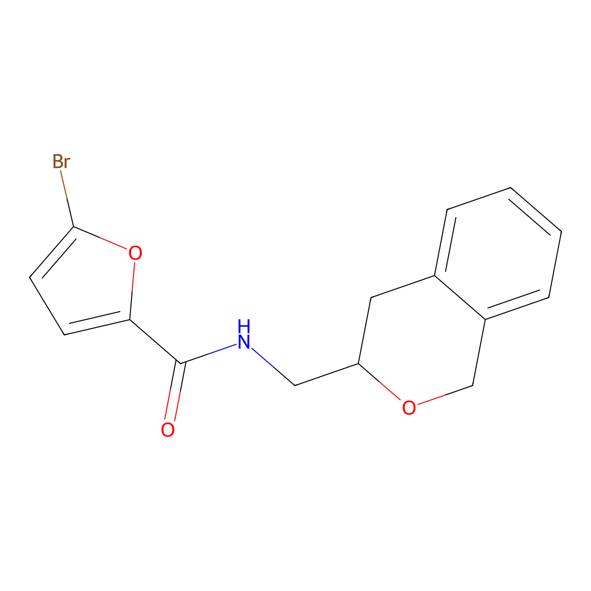 5-bromo-N-(isochroman-3-ylmethyl)furan-2-carboxamide molecular structure, CAS 2034319-51-0