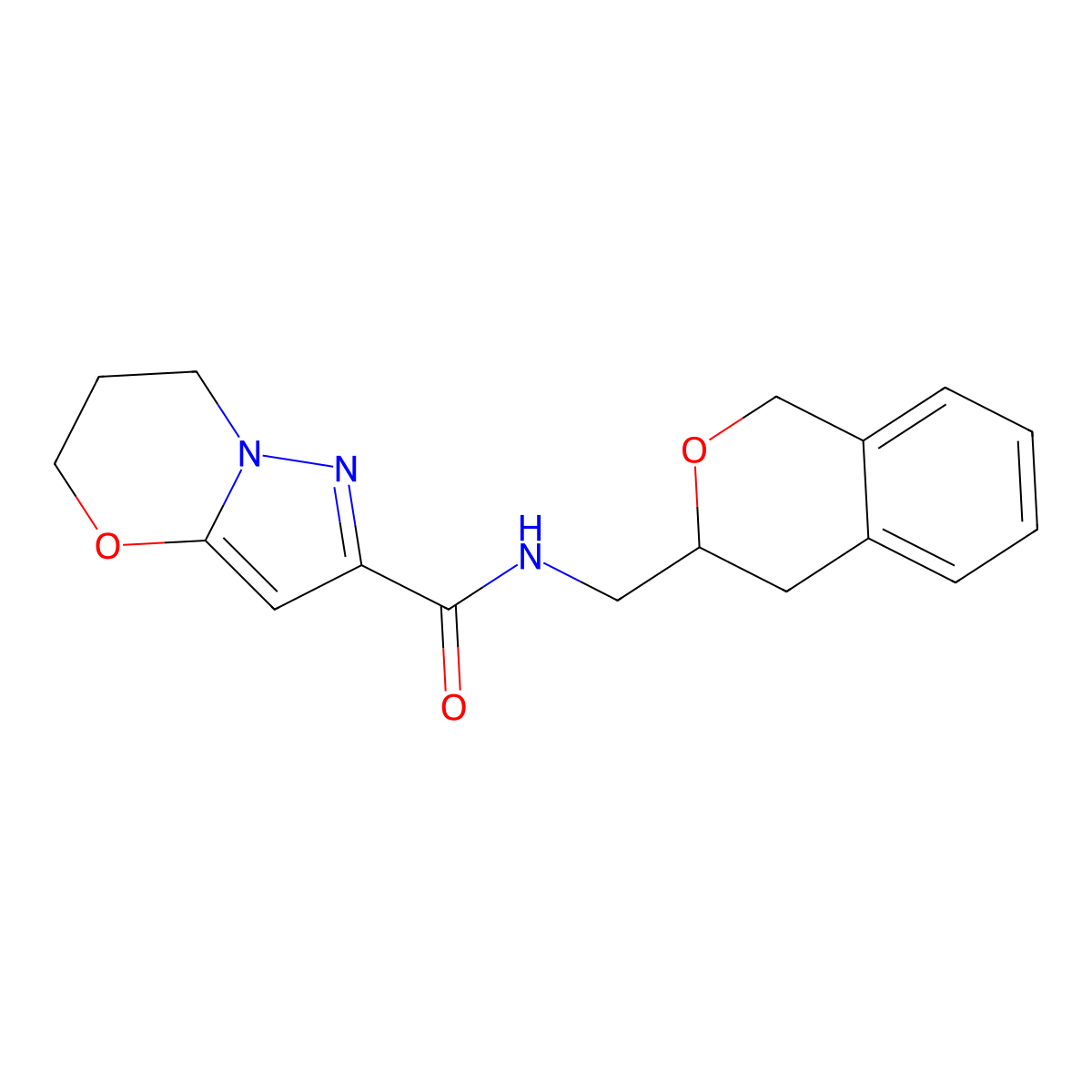 N-(isochroman-3-ylmethyl)-6,7-dihydro-5H-pyrazolo[5,1-b][1,3]oxazine-2-carboxamide molecular structure, CAS 2034319-78-1